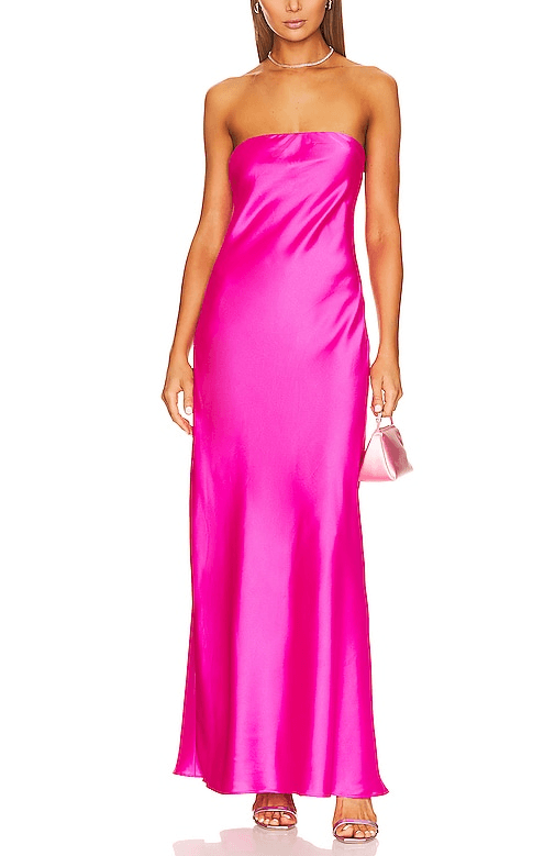 Taylor Tube Dress In Hot Pink - Image 1