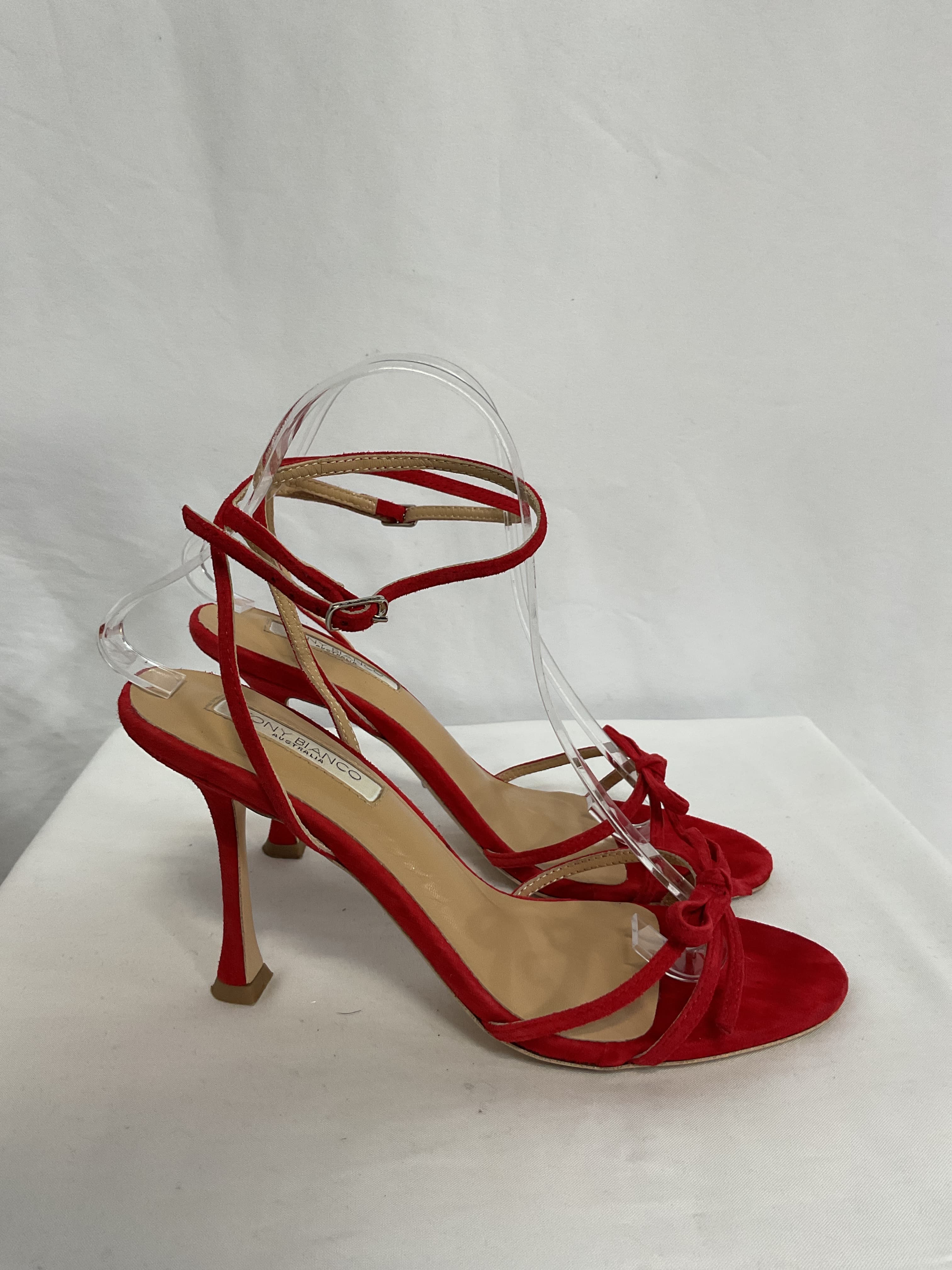 Lover Sandal In Red Suede - Image 2
