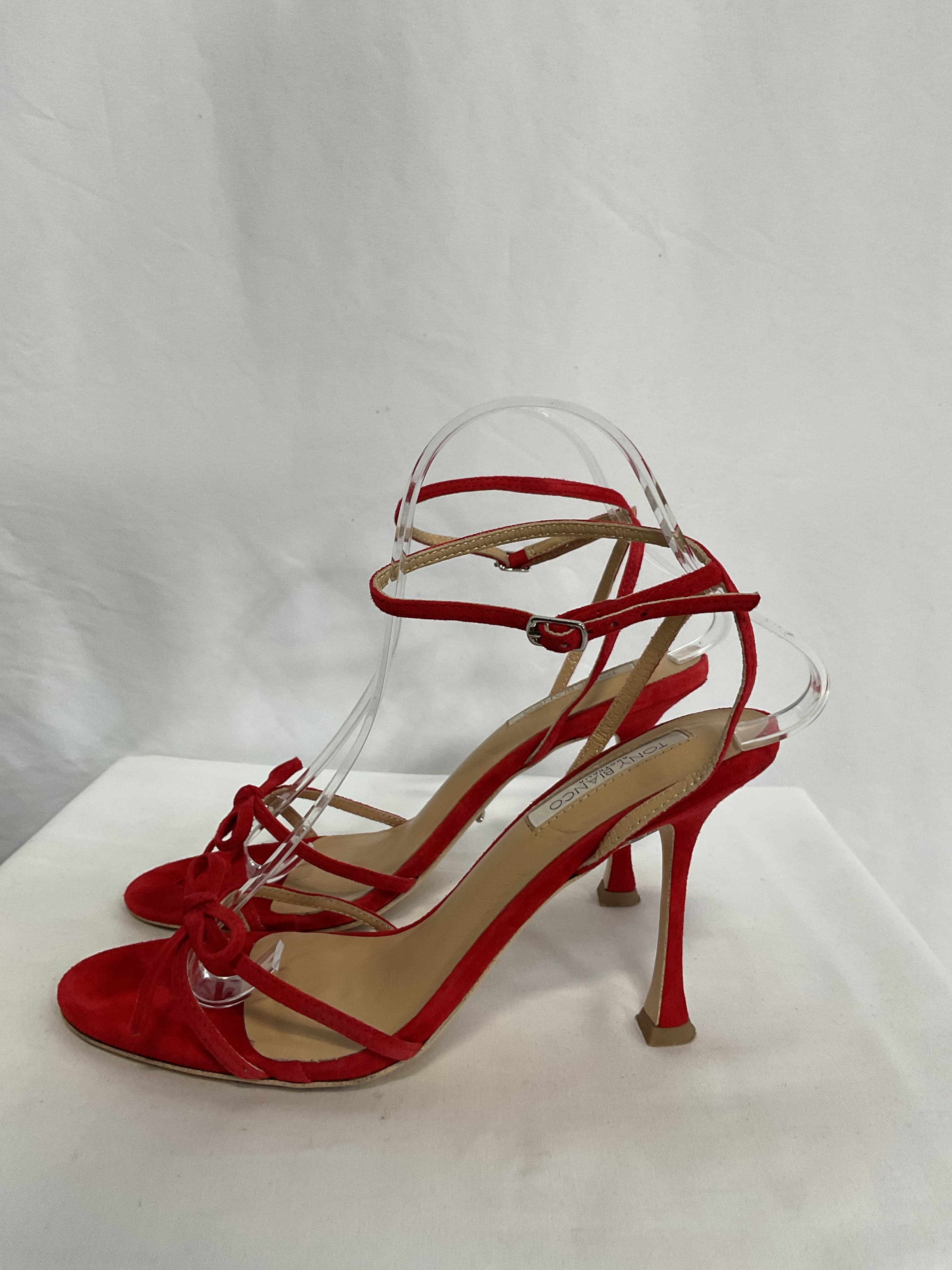Lover Sandal In Red Suede - Image 3