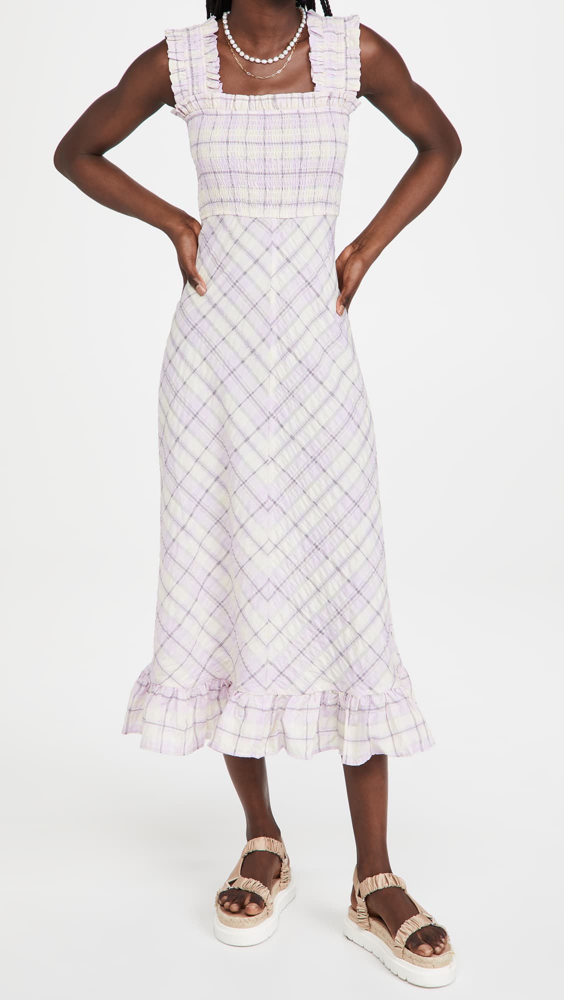 Seersucker Check Dress - Image 1