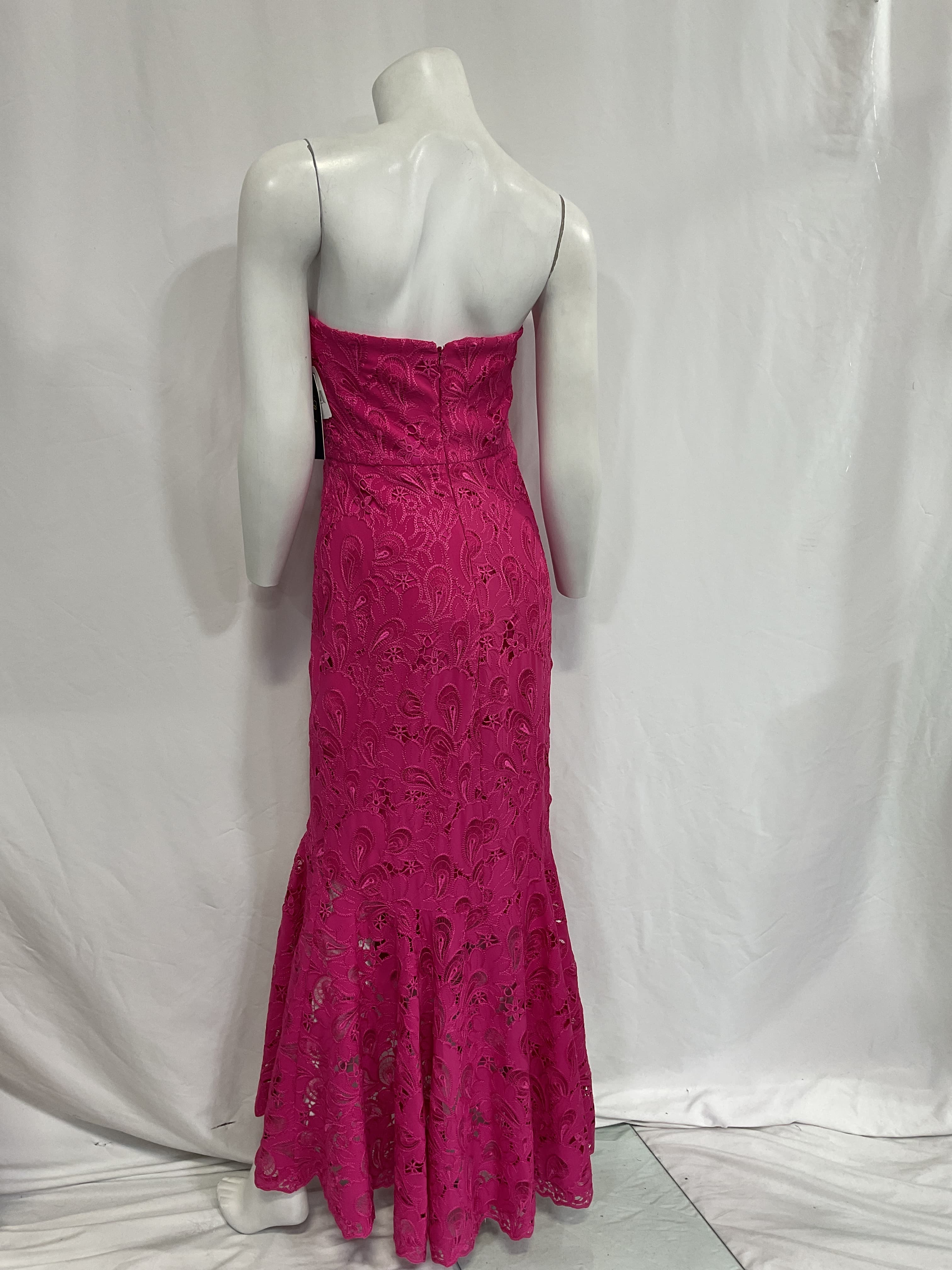 Gila Lace High-Low Strapless Gown - Image 2
