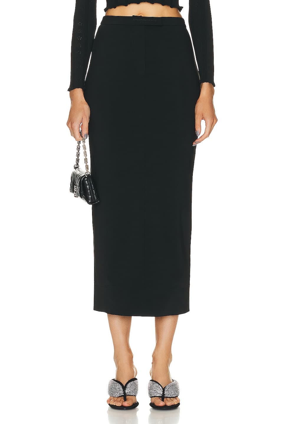 High Waisted Skirt In Black - Image 1