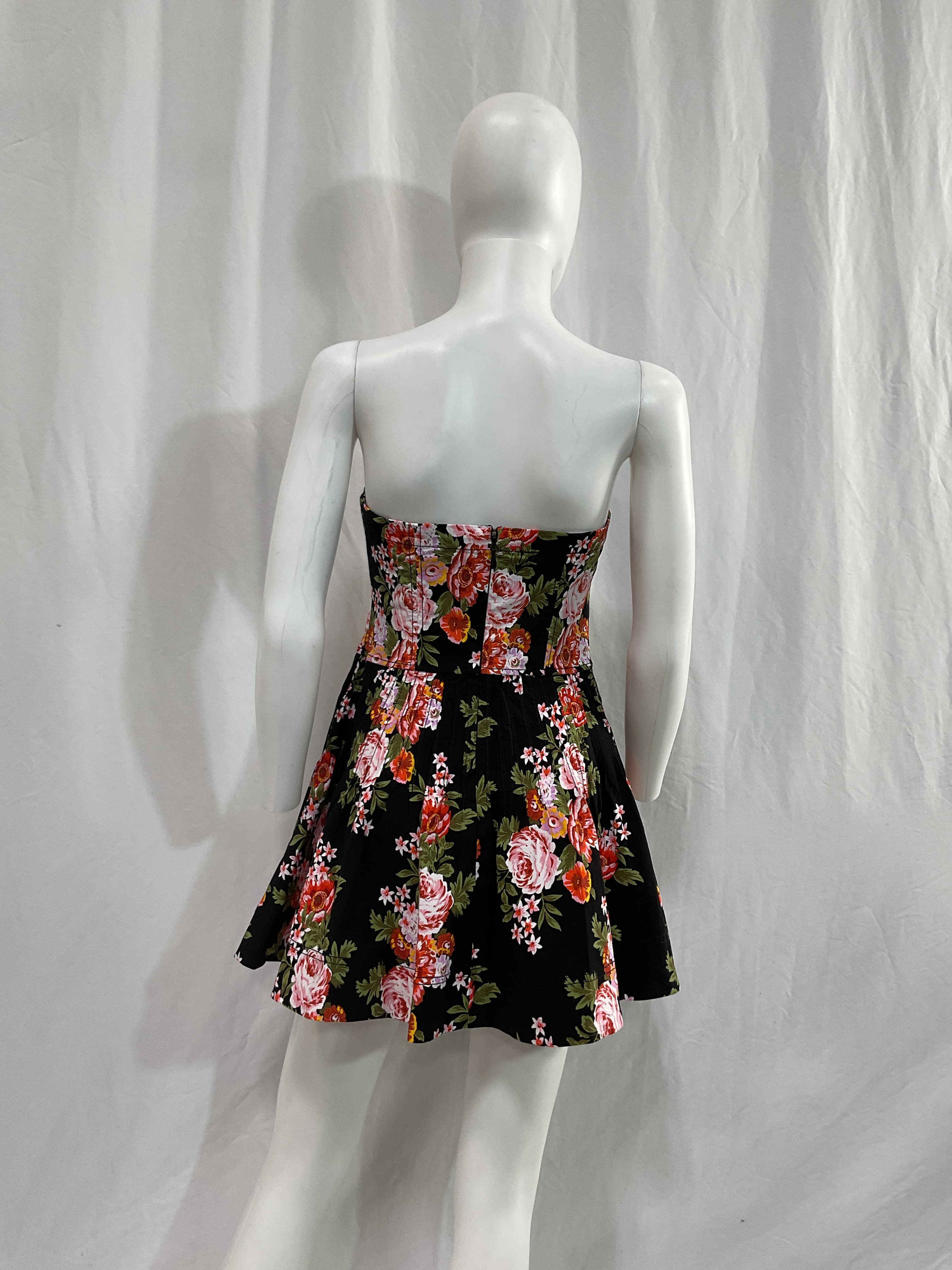 Strapless Flounce Mini Dress - Image 2