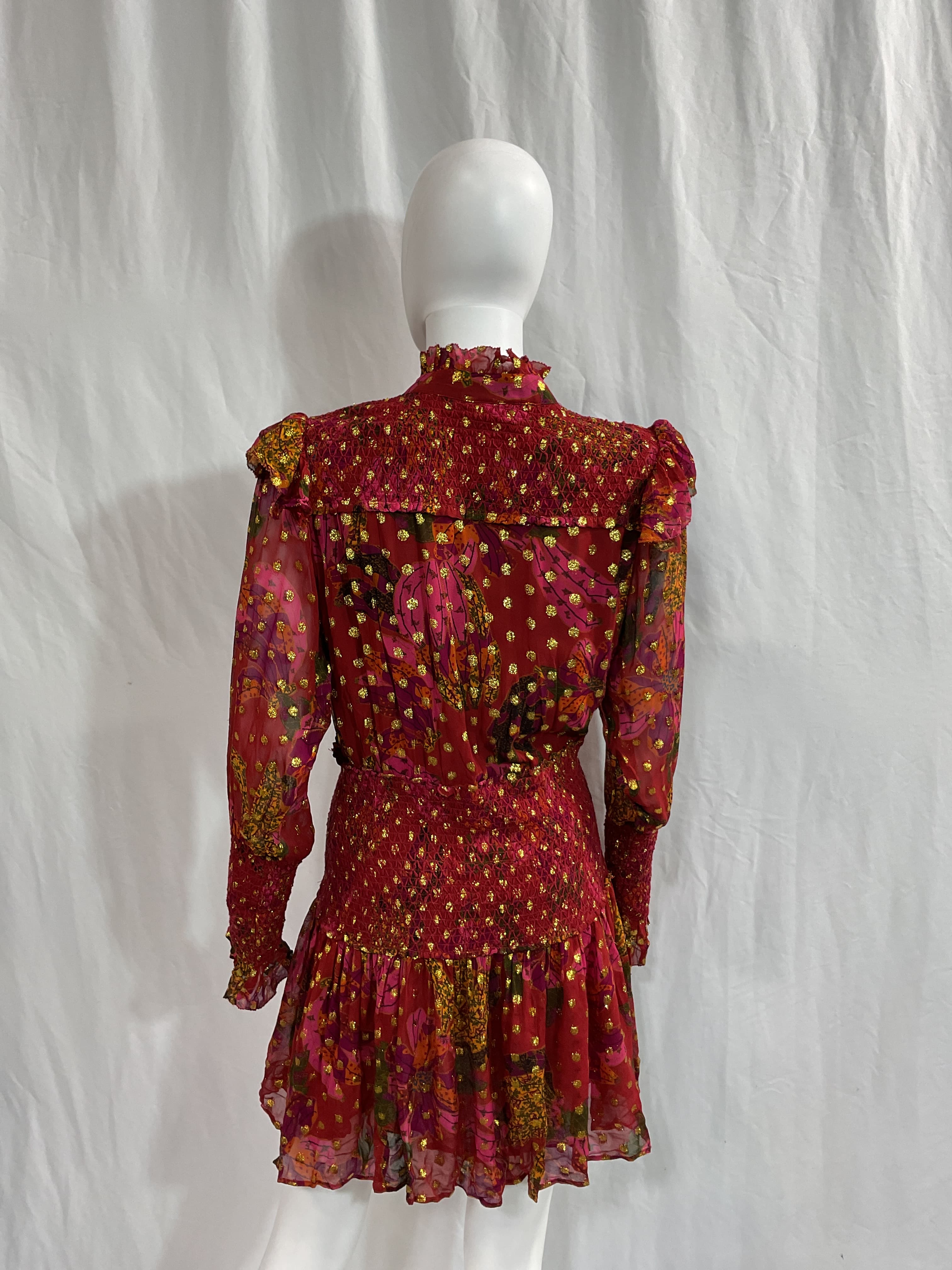 Banana Flowers Smocked Mini Dress - Image 3