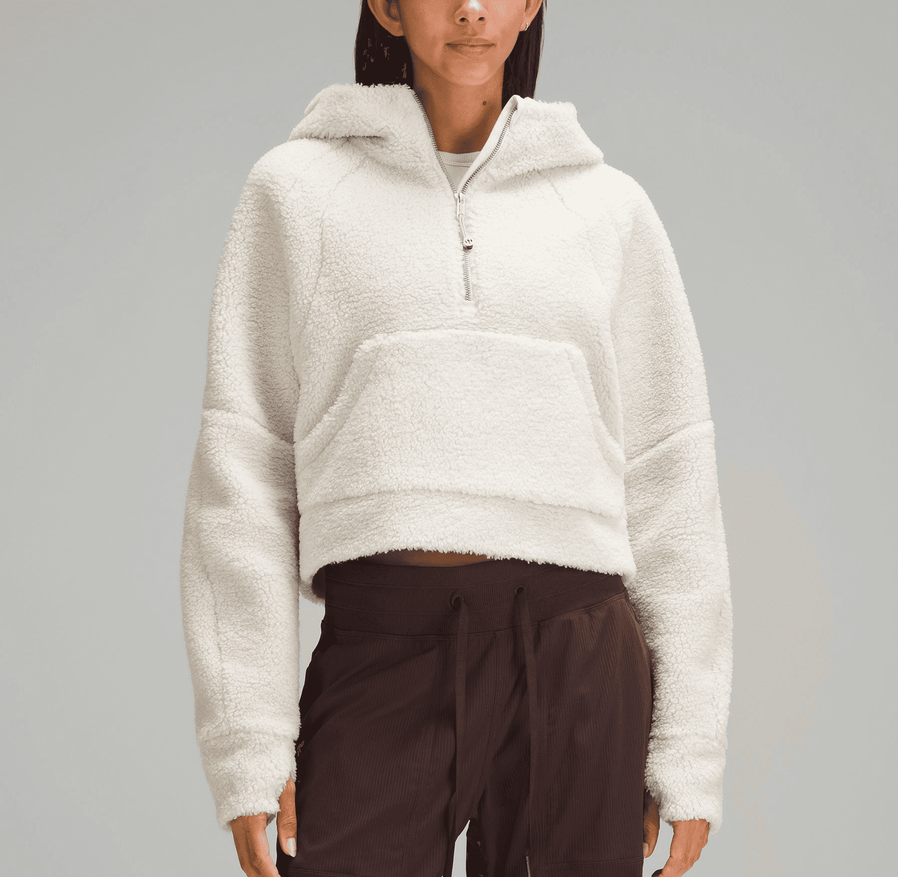 Scuba Oversized Half-Zip Fleece Hoodie - Image 1