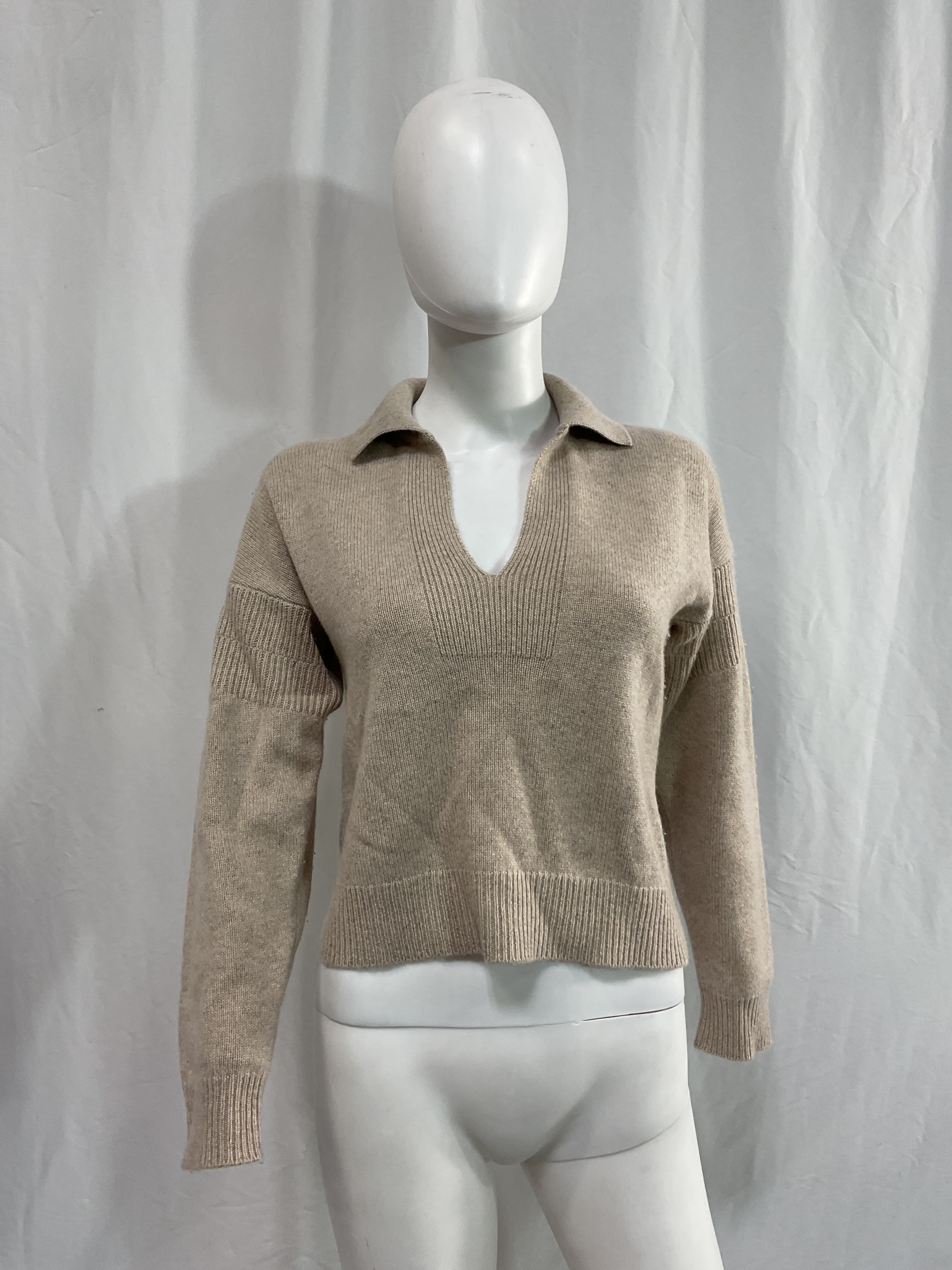 Recycled Cashmere Open Neck Polo - Image 4