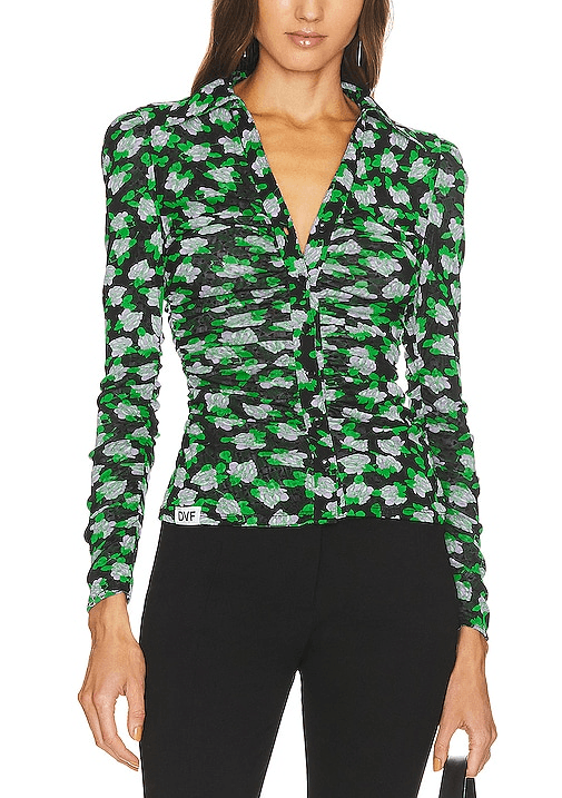 Nathaniel Reversible Top In Dot & Venice Geo - Image 1