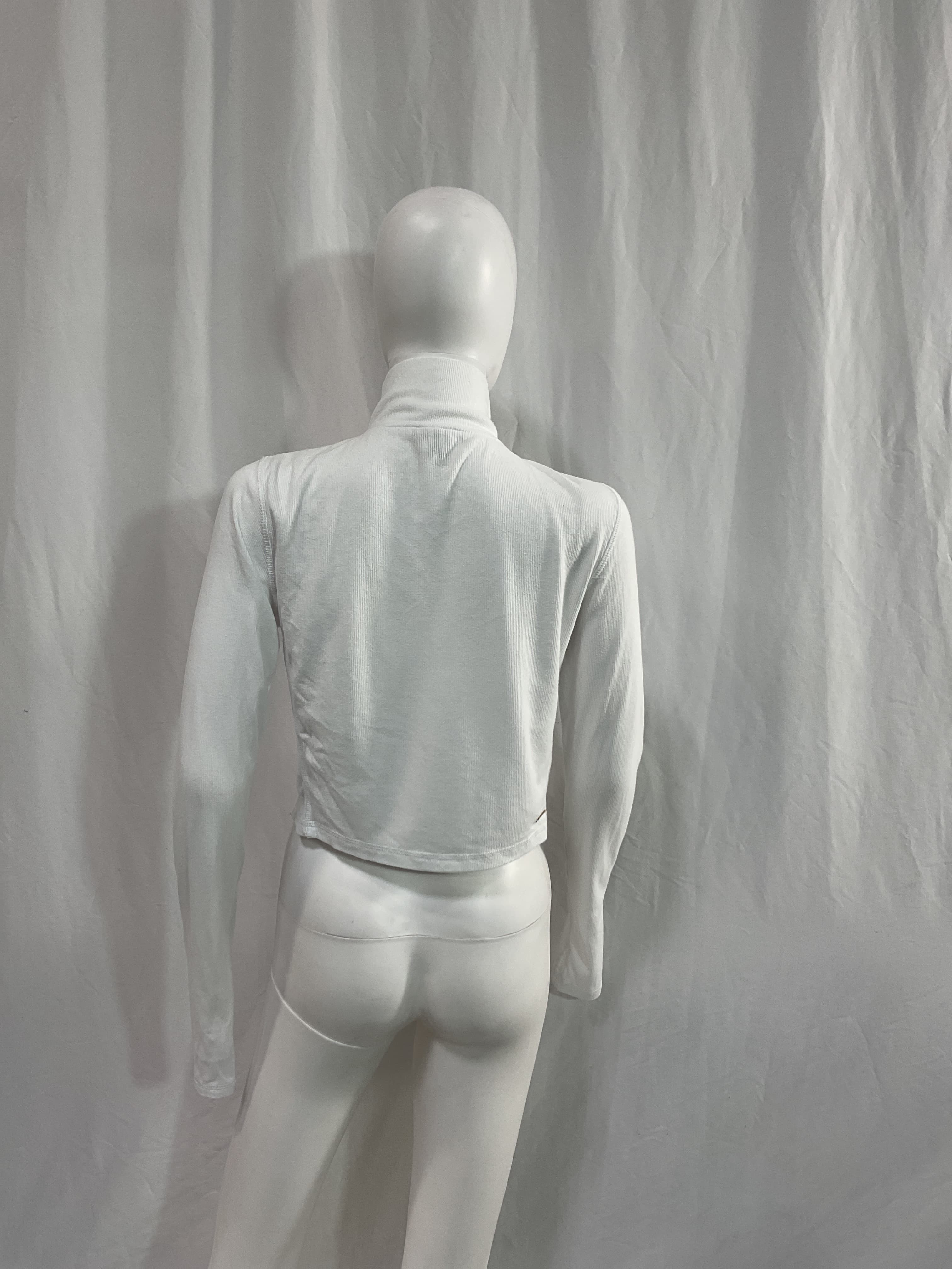 Rise Zip Up Jacket In White - Image 3