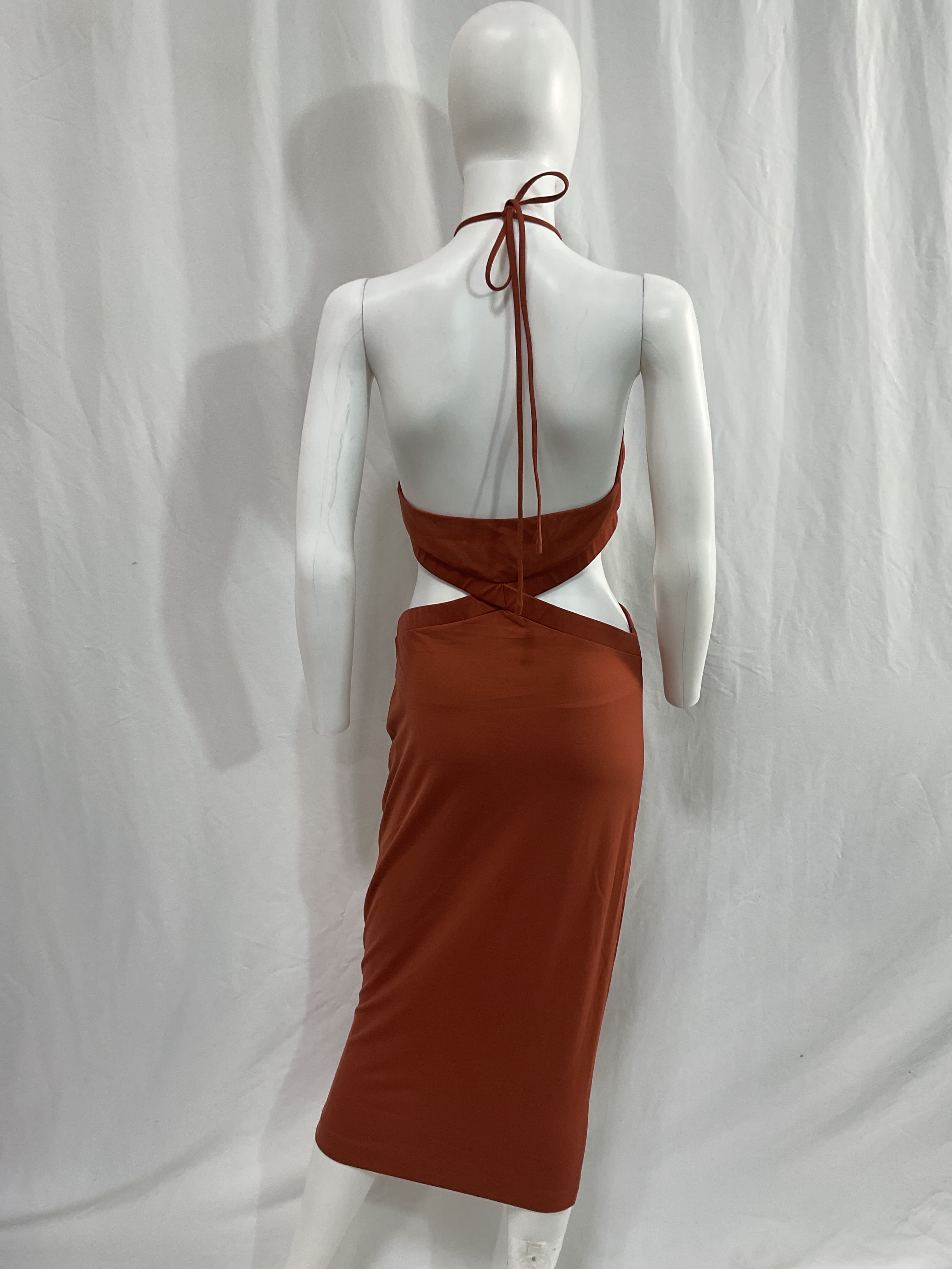 Rida Midi Dress In Redwood - Image 2