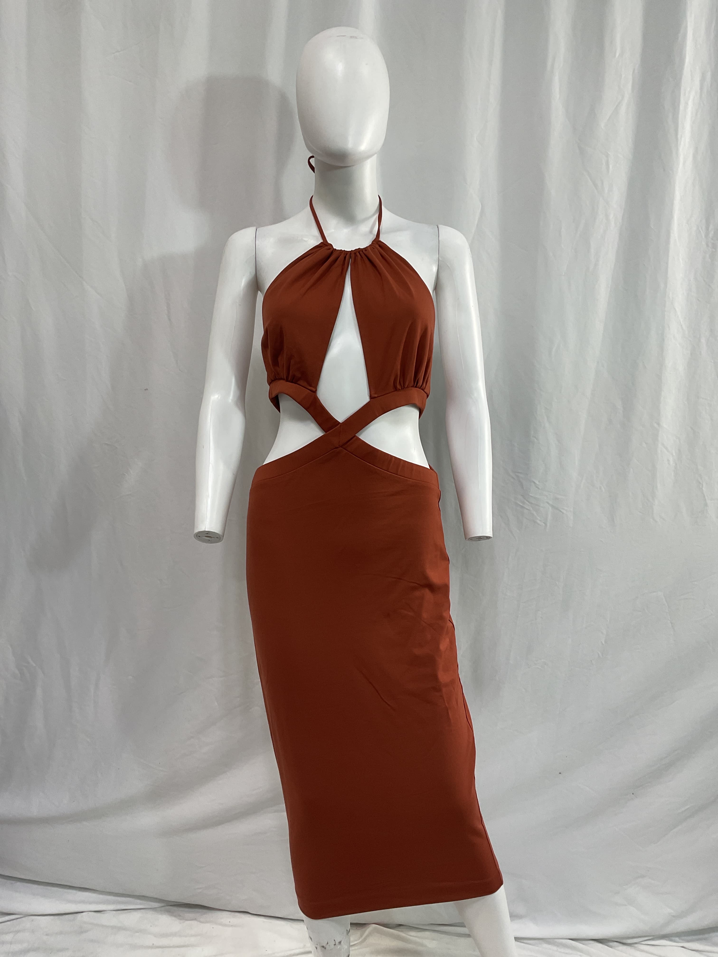 Rida Midi Dress In Redwood - Image 4