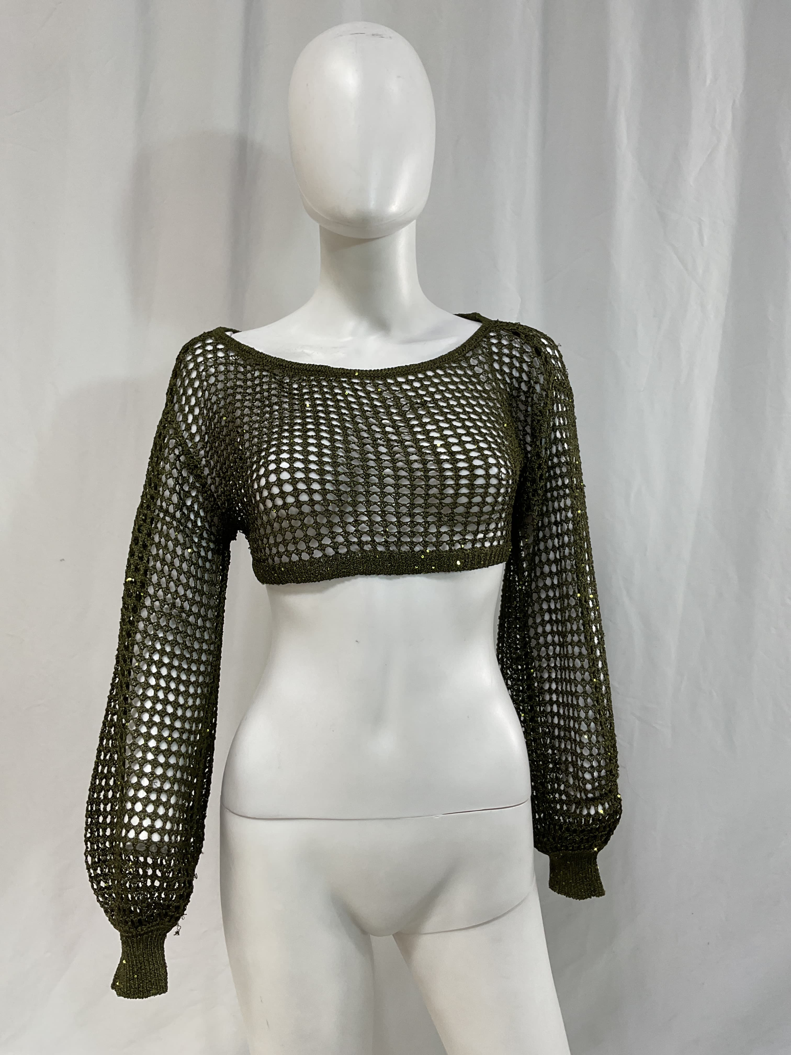 Lex Sequin Cropped Sweater - Image 3