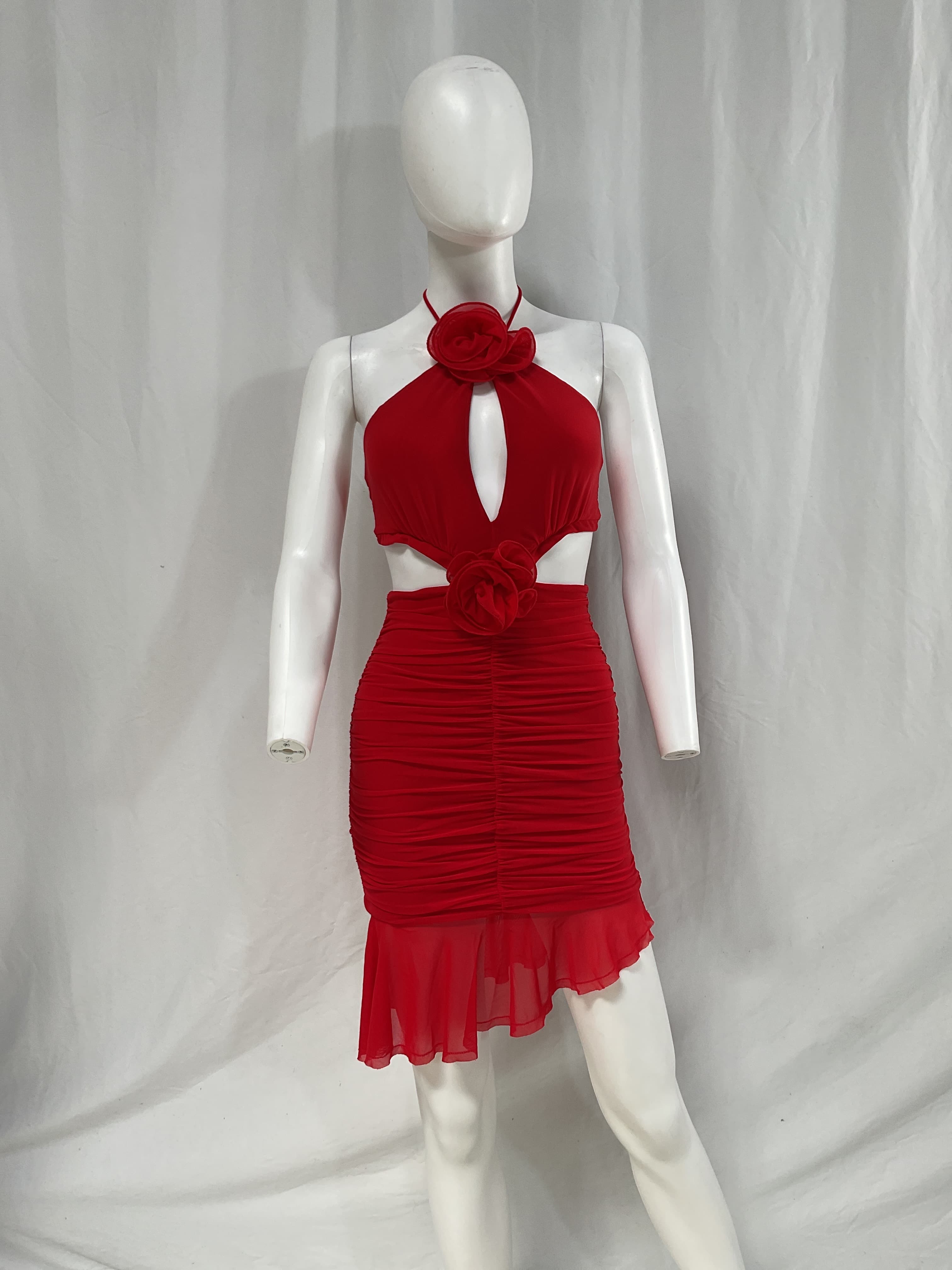 Yesenia Mini Dress In Red - Image 2