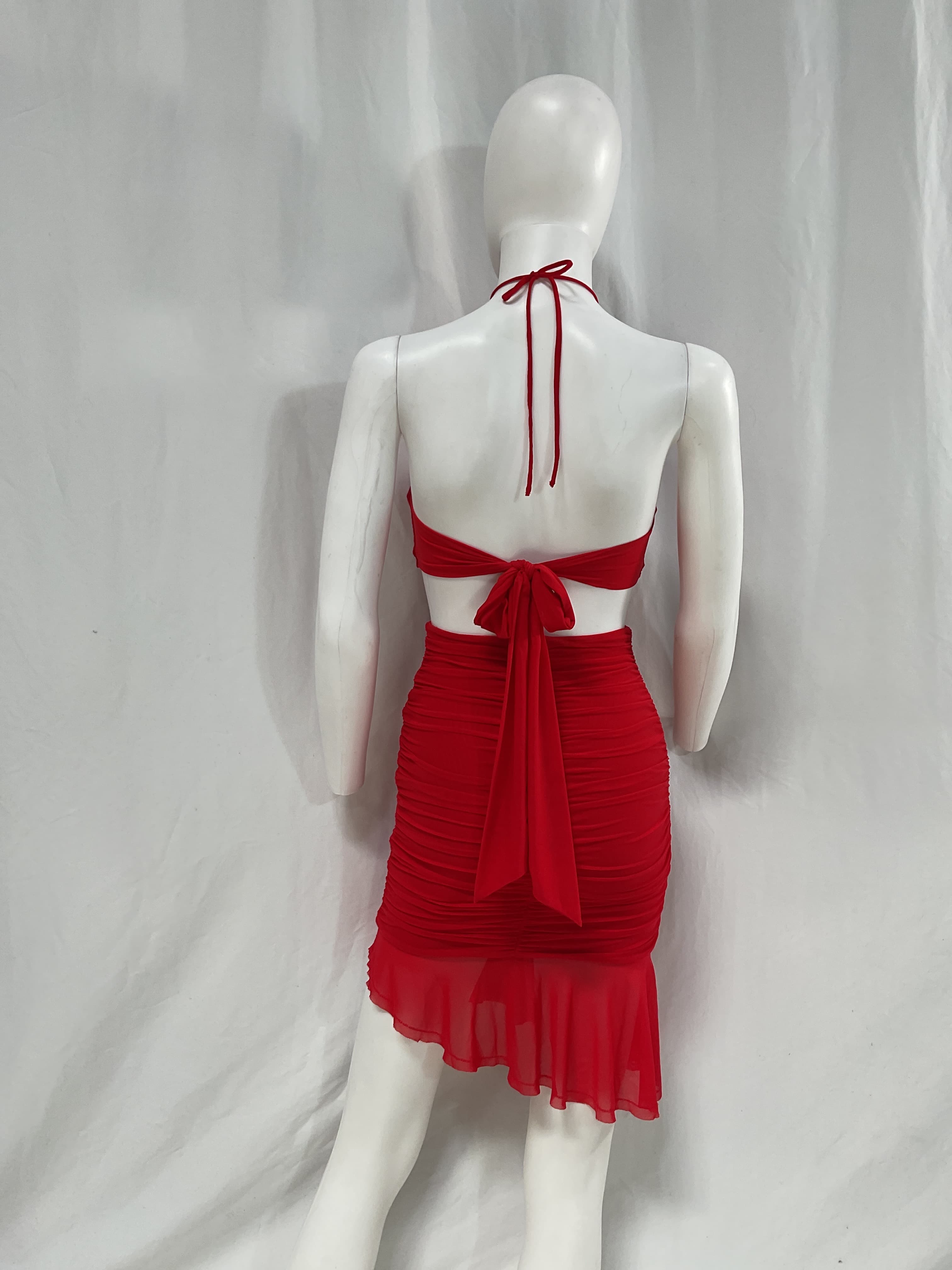 Yesenia Mini Dress In Red - Image 3