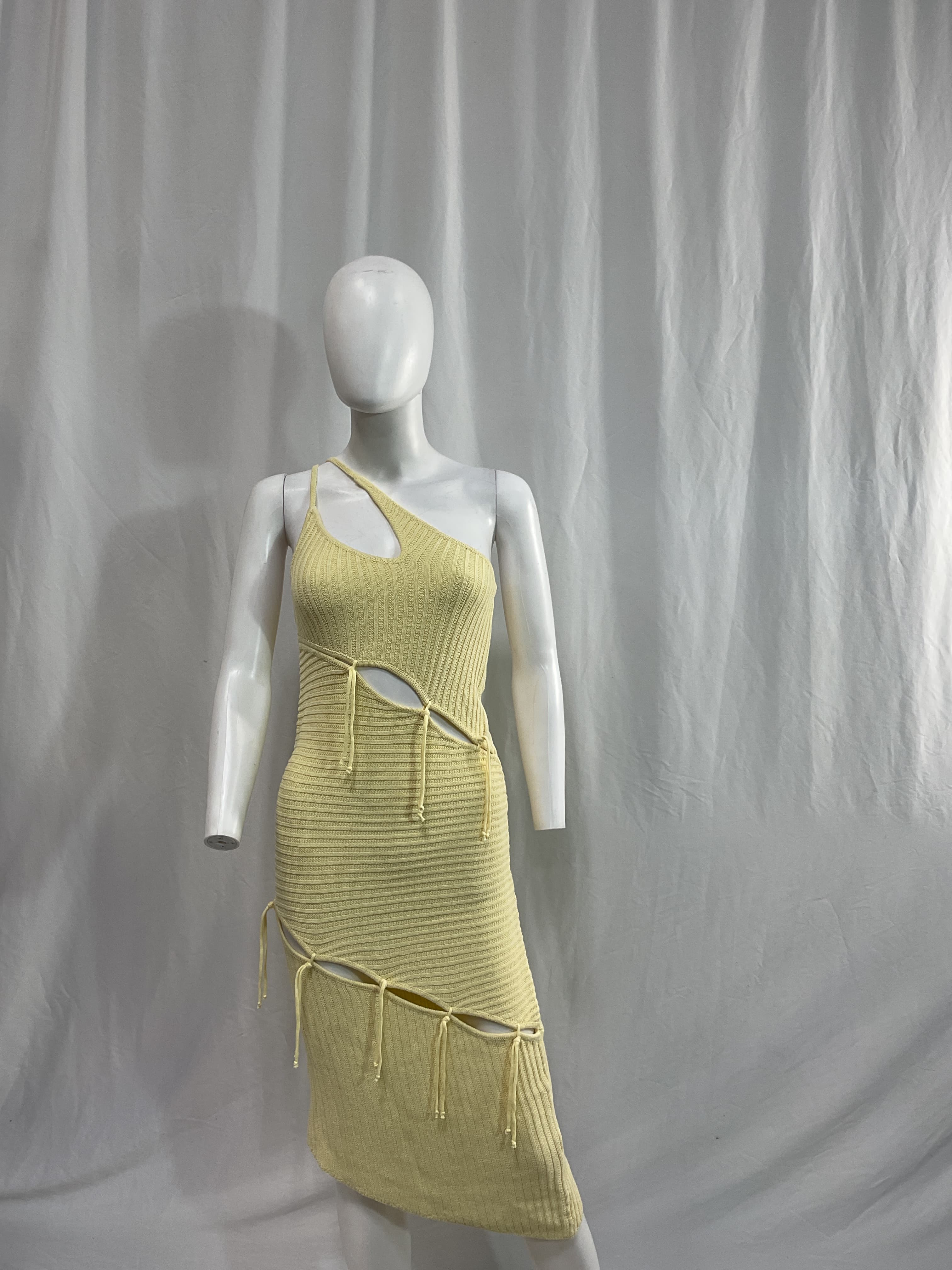 Bianca Alternate Stitch Dress In Butter Yellow - Image 2