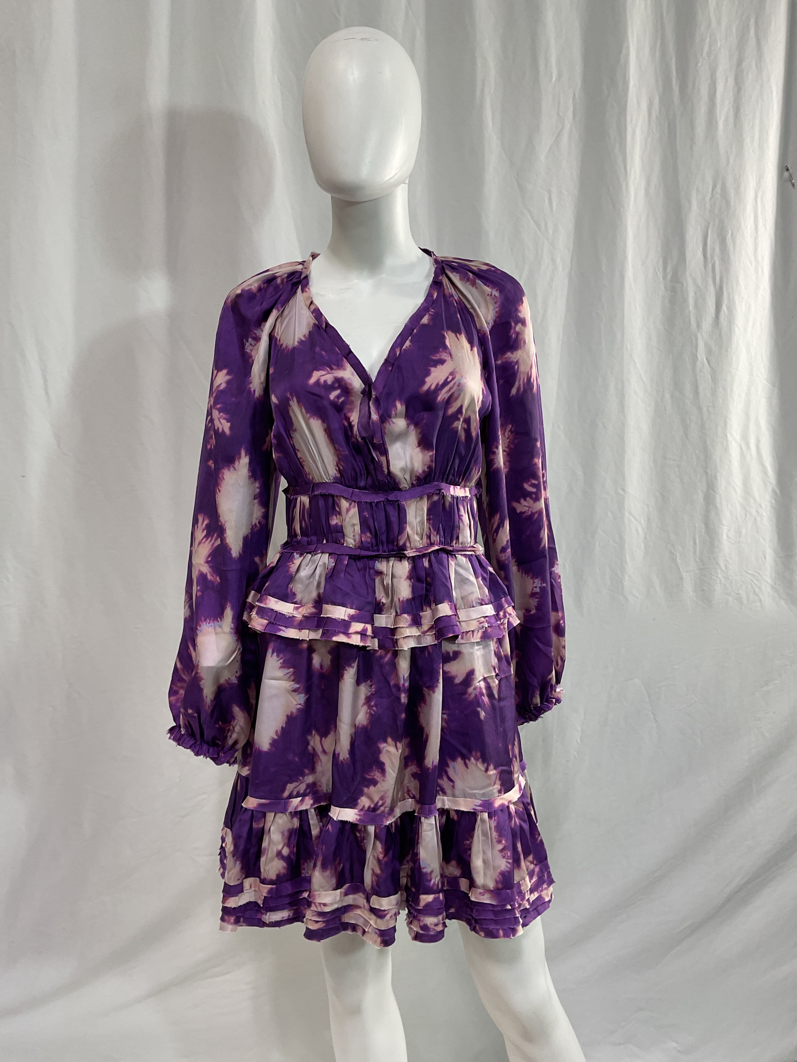 Emery Dress In Cassis Blur - Image 3