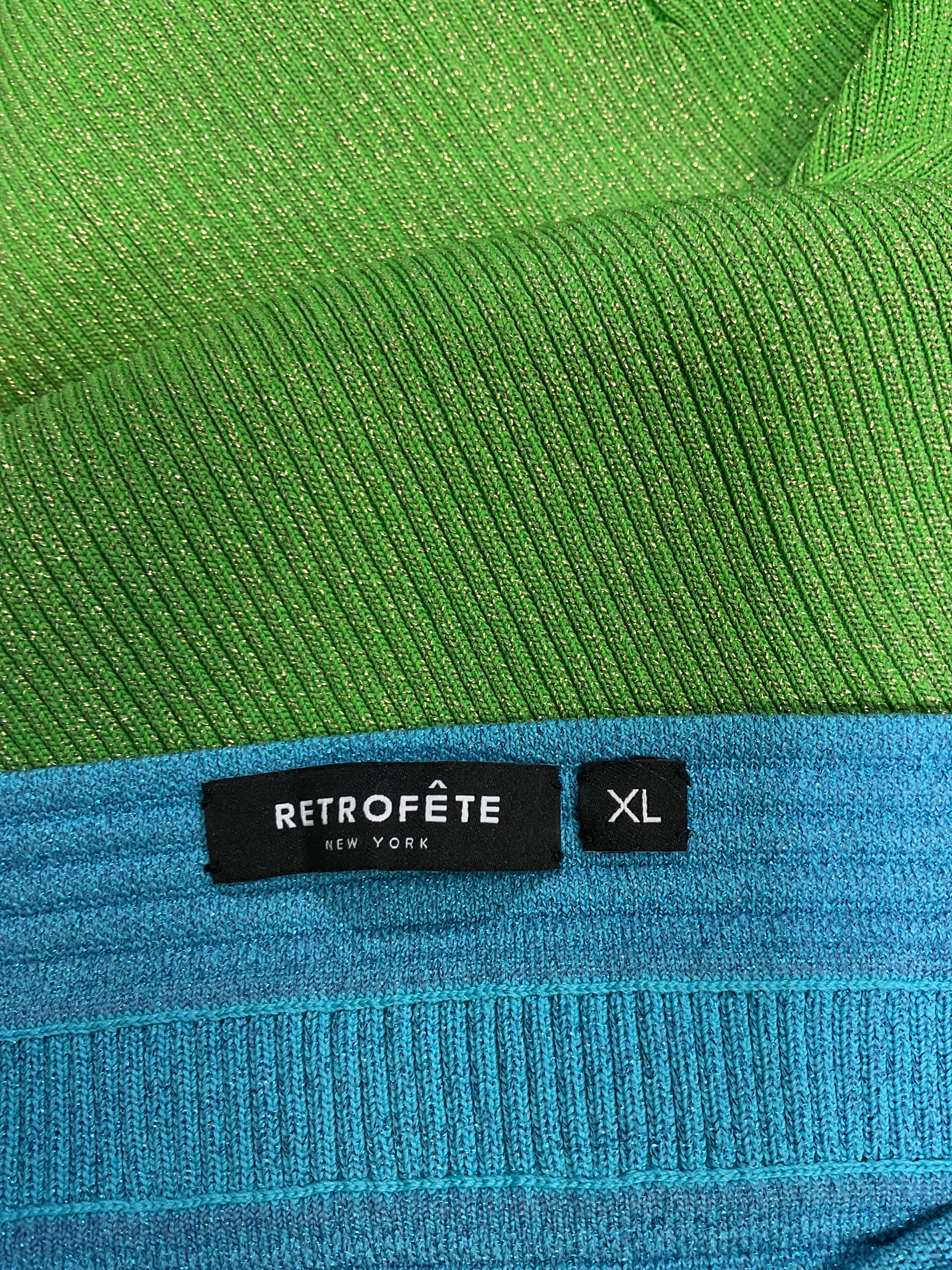Eloisa Dress In Green & Blue - Image 4