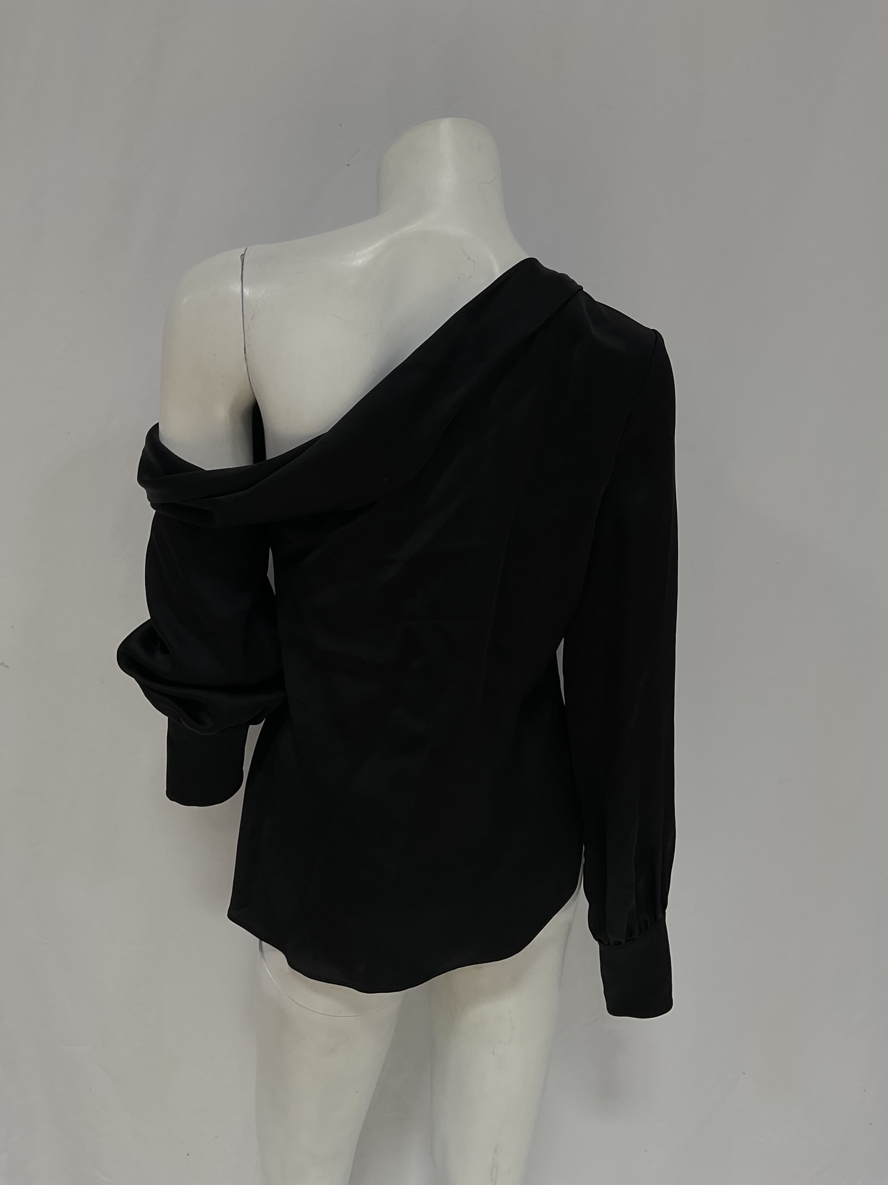 Alice One Shoulder Top In Black - Image 2