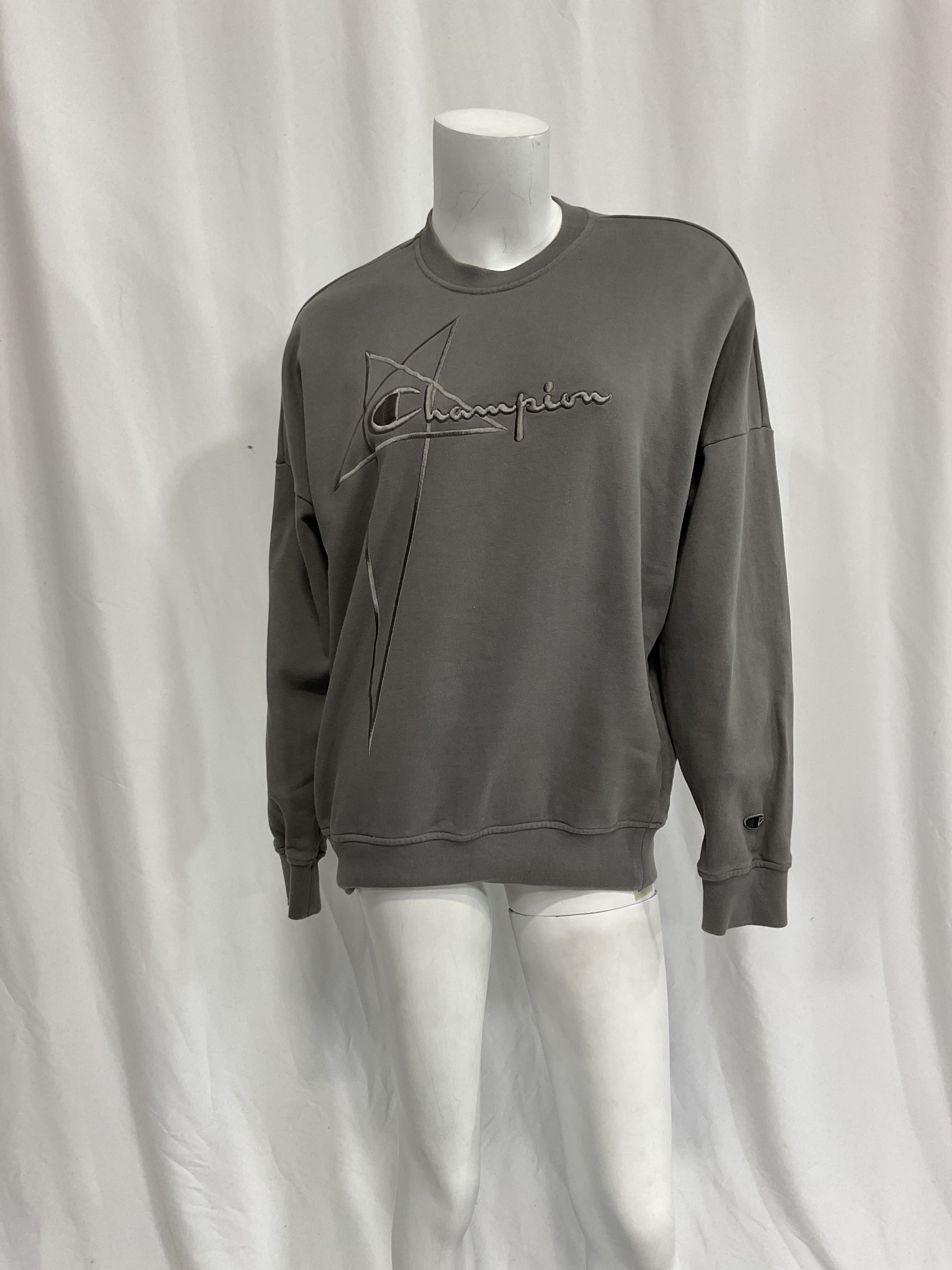 Rick Owens X Champion Pullover Sweatshirt In Dust - Image 2
