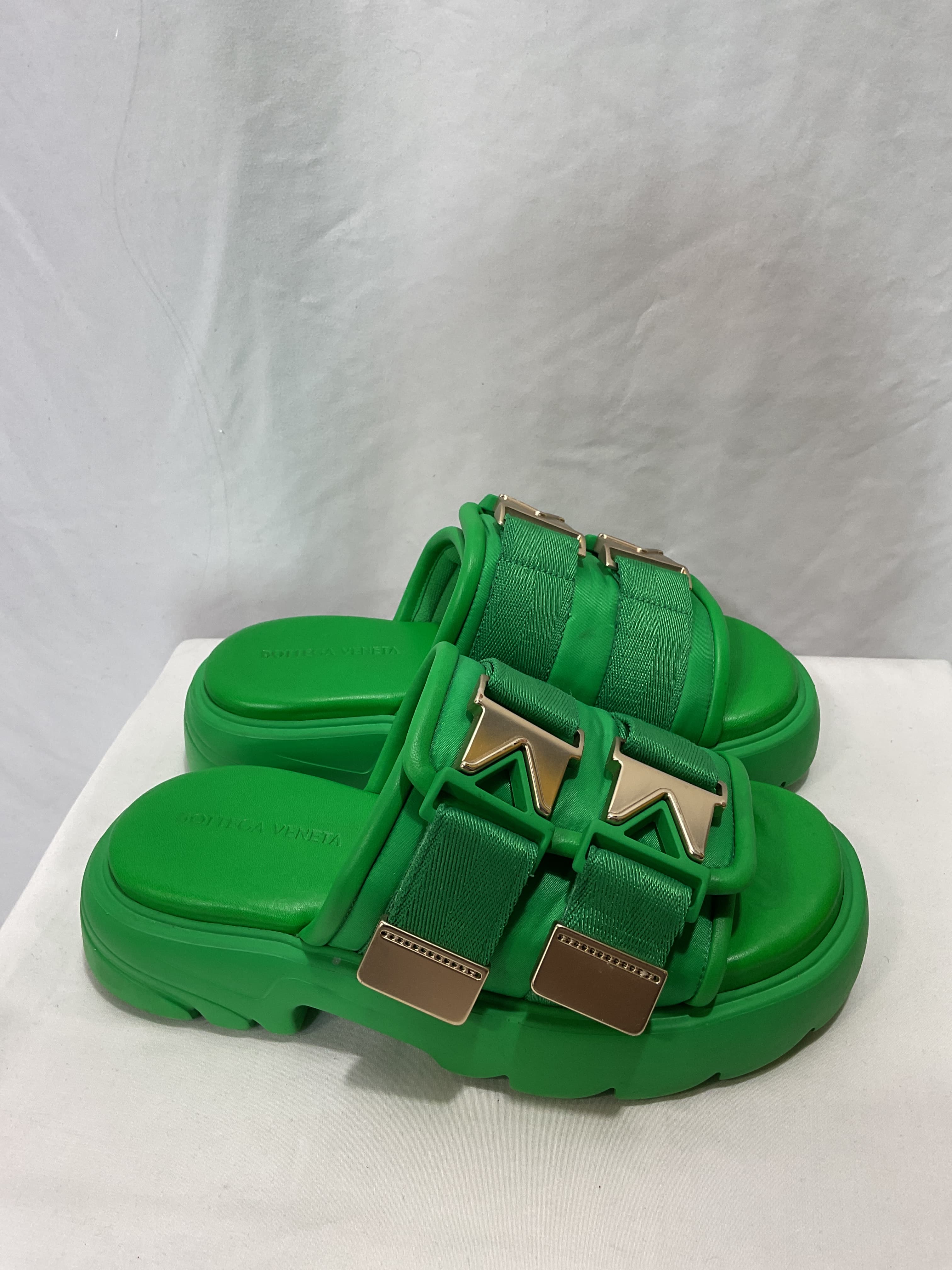 Flash Buckle Sandals In Grass - Image 2