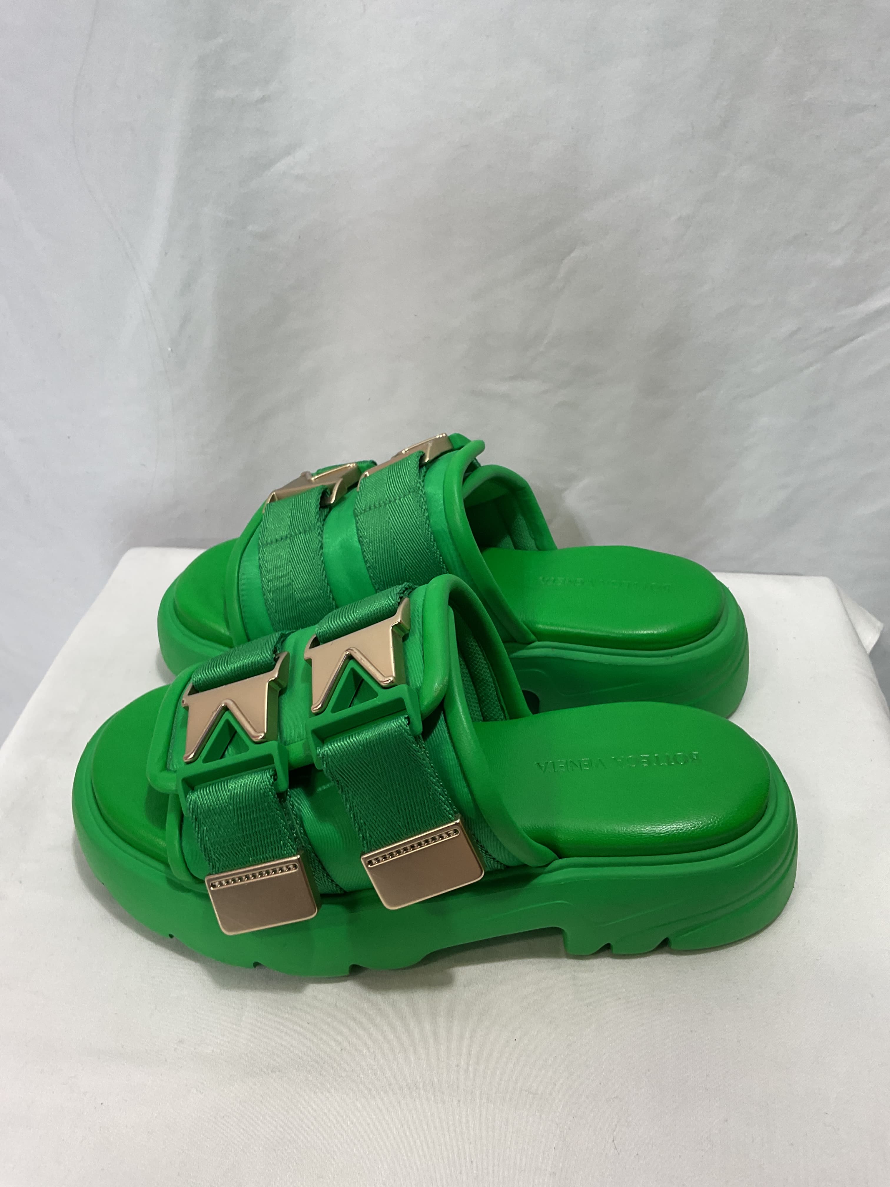 Flash Buckle Sandals In Grass - Image 3