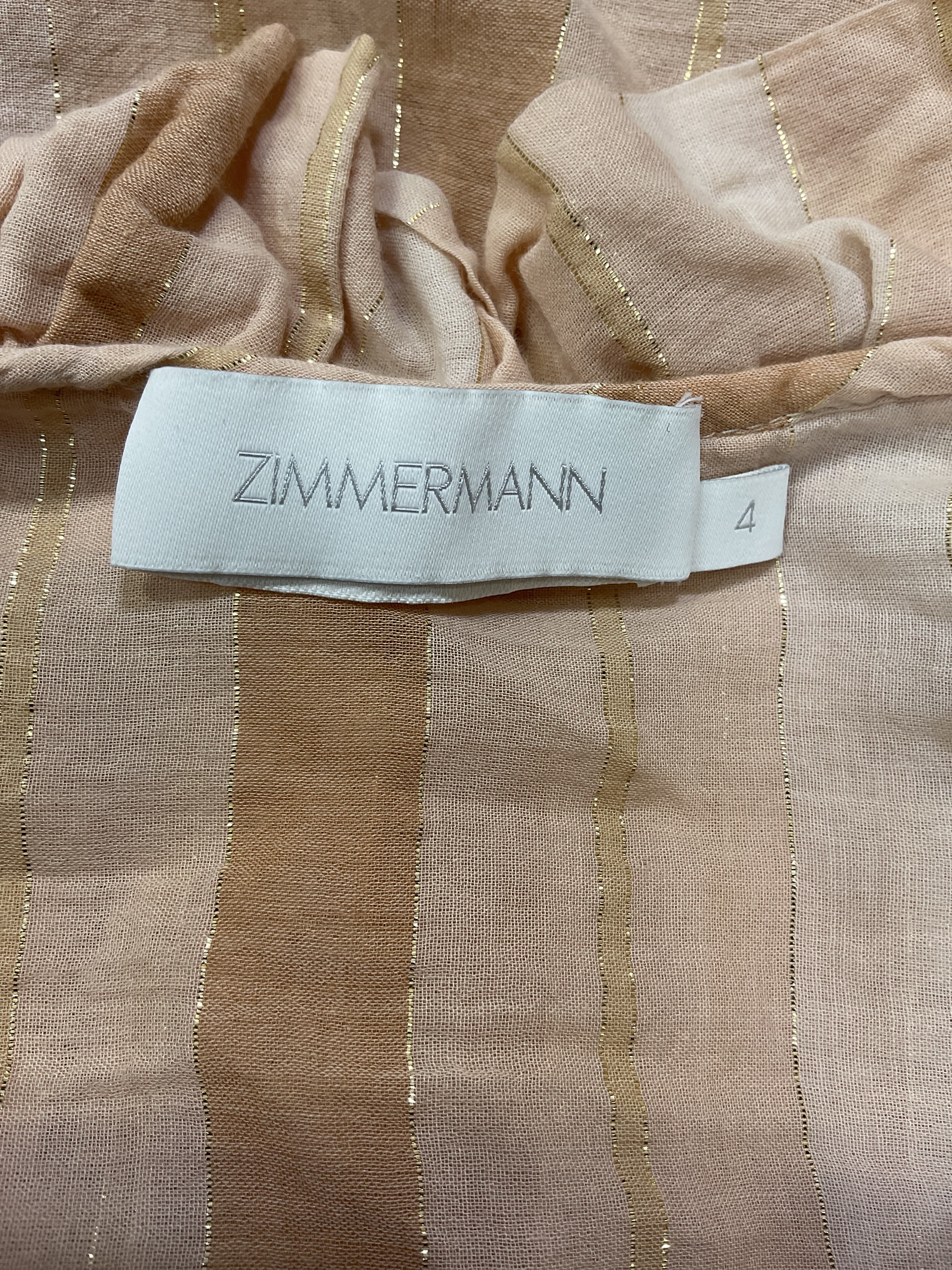 Striped Metallic Cotton-Blend Jacquard Blouse - Image 4