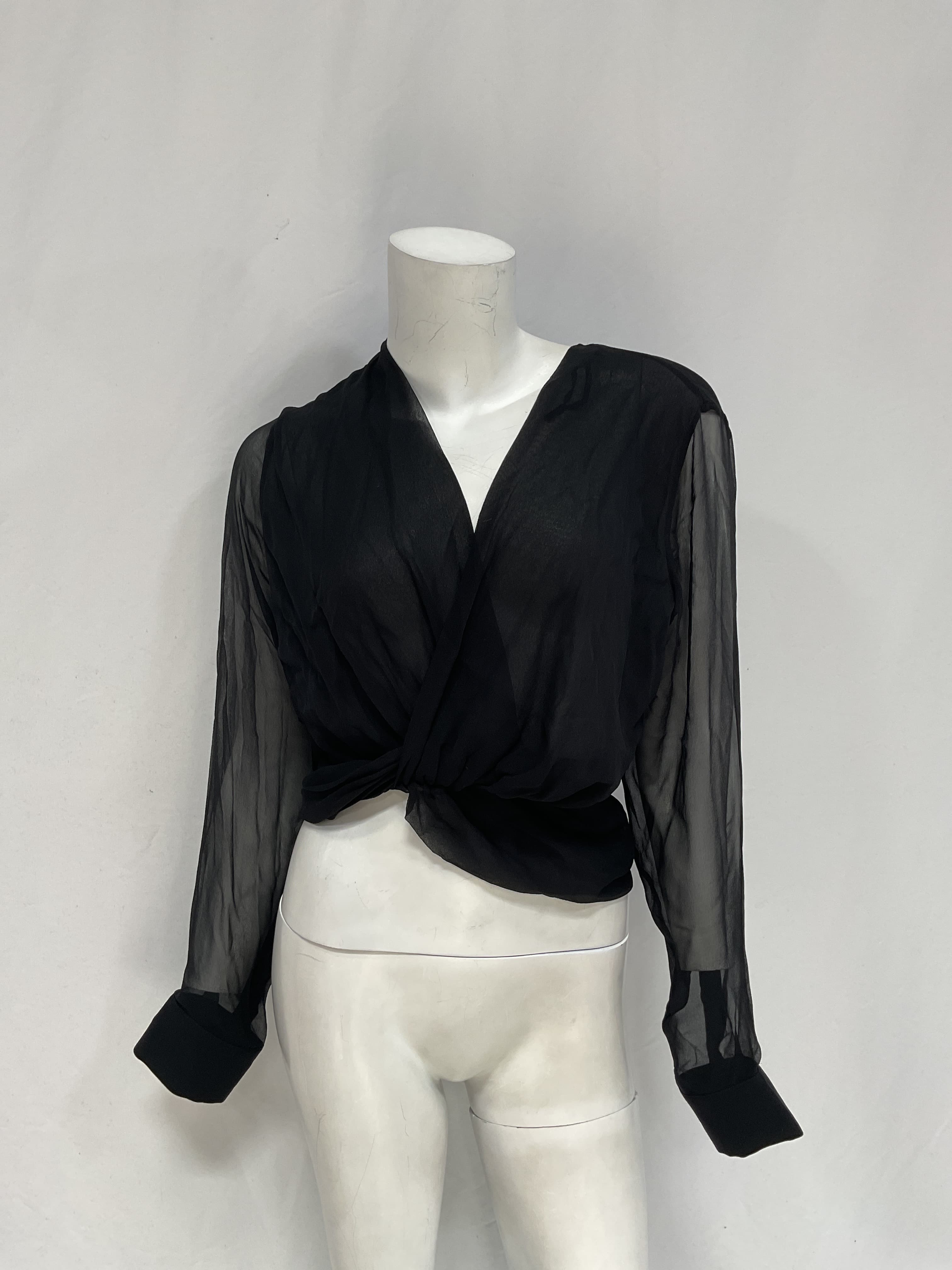Silk Springs Twist Front Top In Black - Image 4