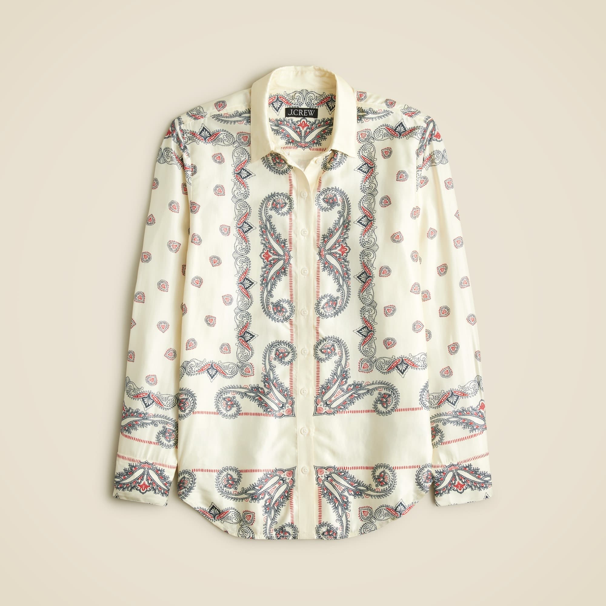 Drapey Paisley Print Shirt - Image 1