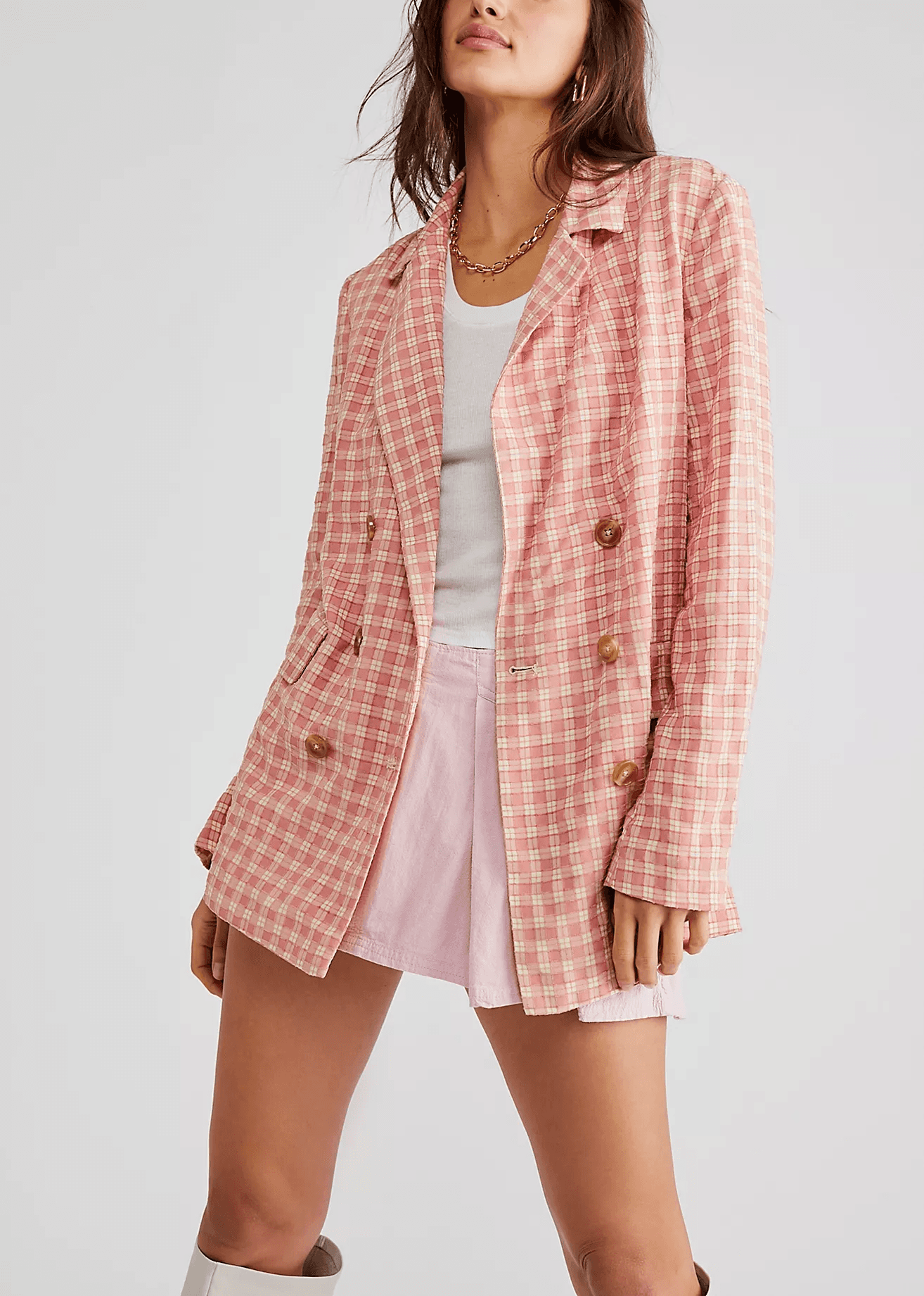 Olivia Gingham Blazer - Image 1
