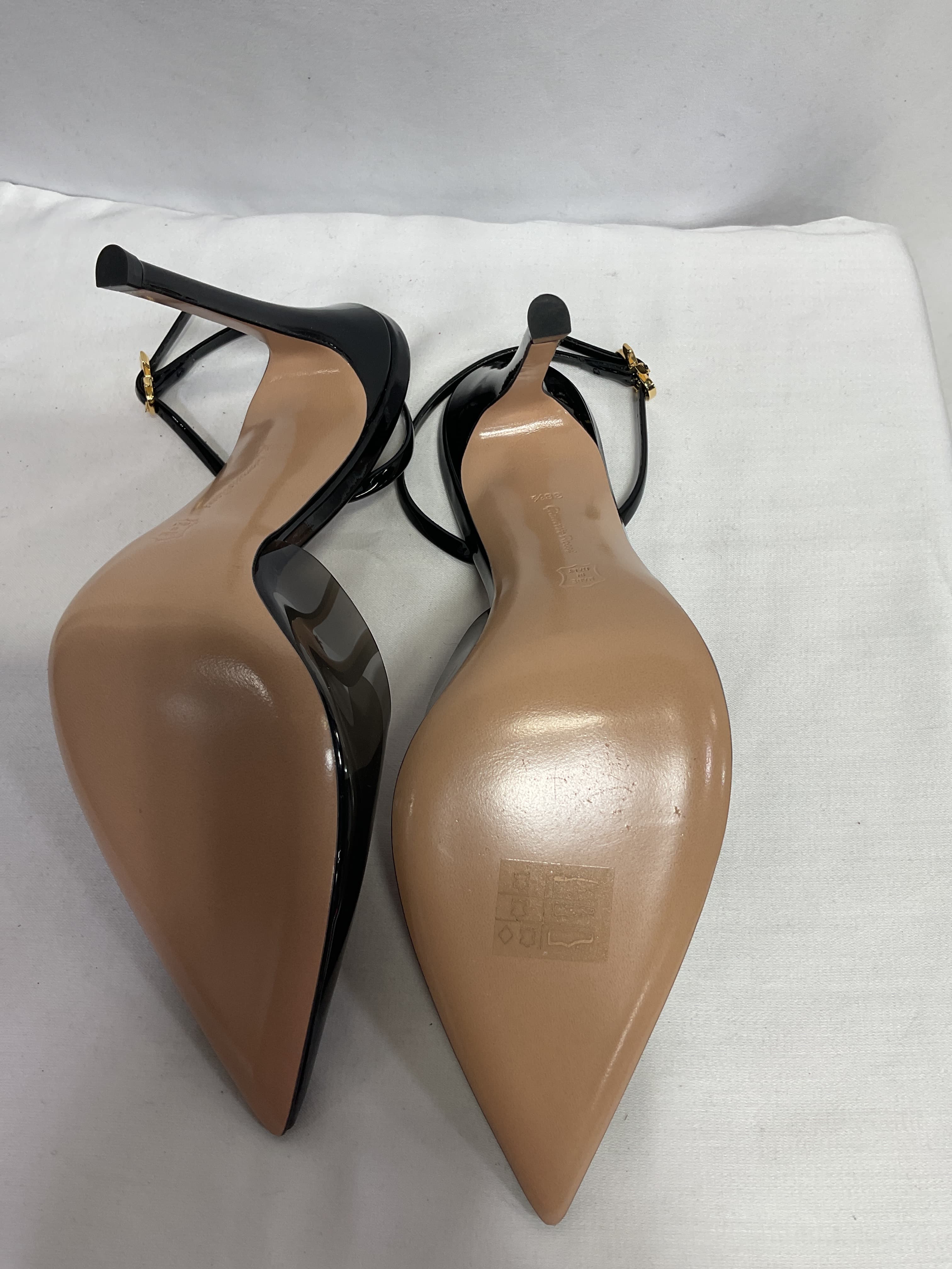 Ribbon D'orsay Plexi Heels In Fume & Black - Image 2