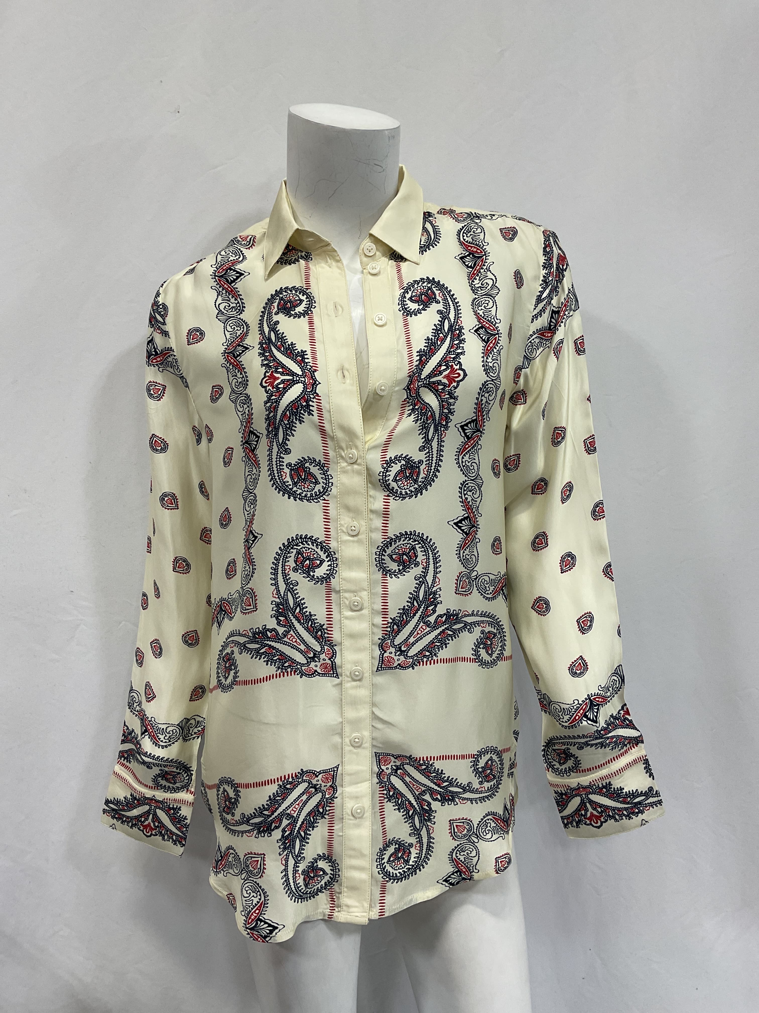 Drapey Paisley Print Shirt - Image 3