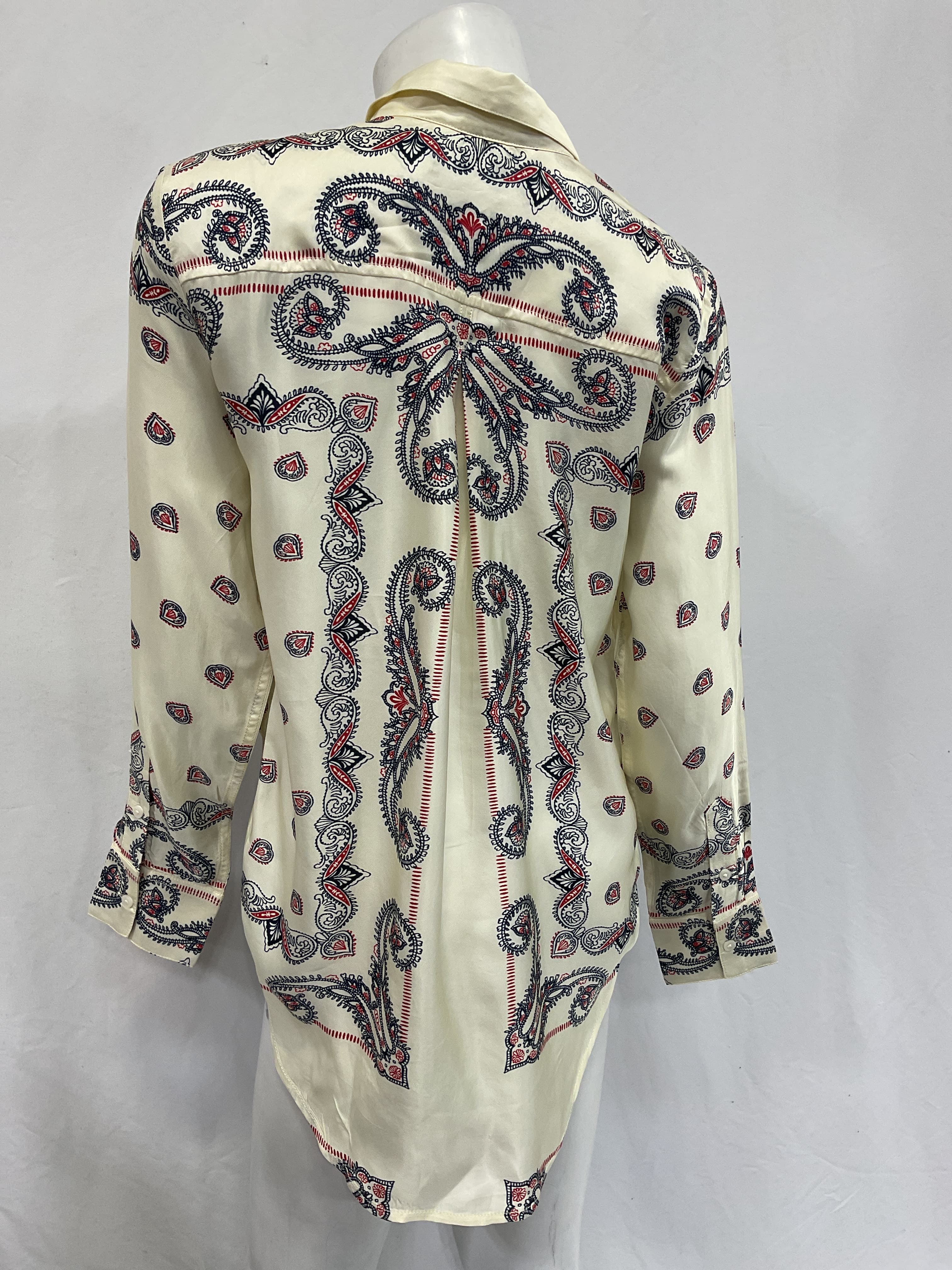 Drapey Paisley Print Shirt - Image 4