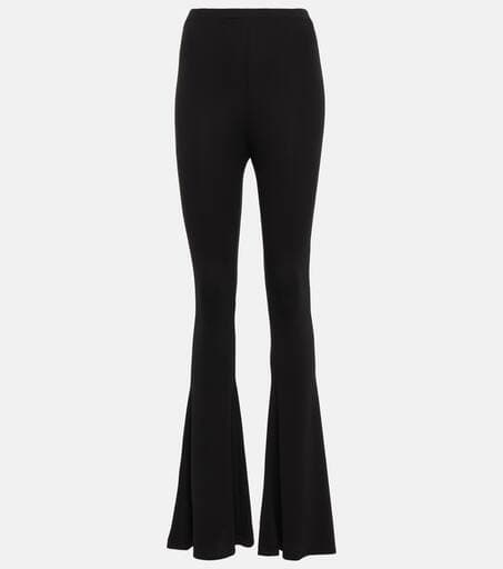 High-Rise Jersey Flared Pants - Image 1
