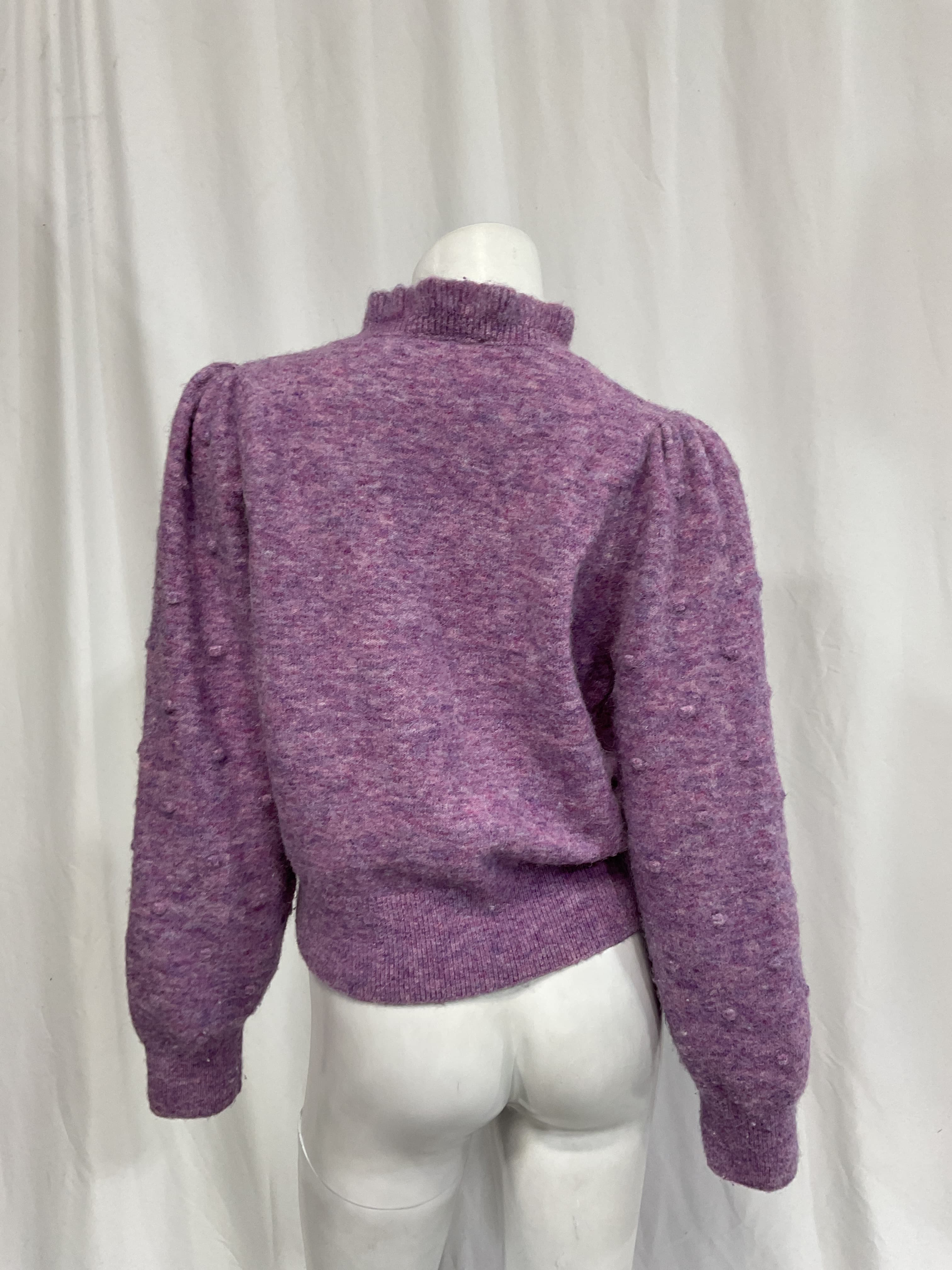 Marled Bobble Sleeve Sweater - Image 2