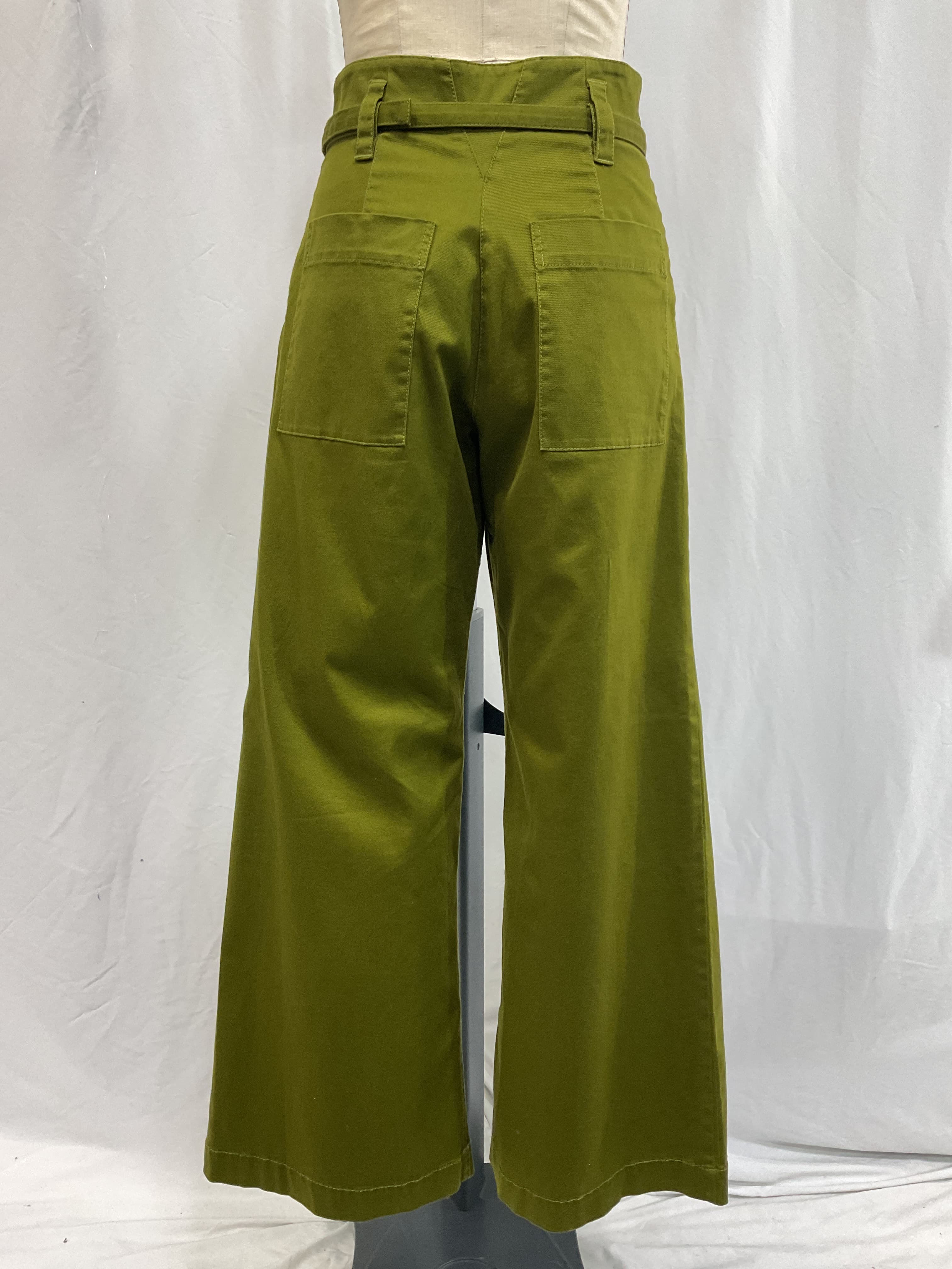 White Label Belted High Waist Twill Wide Leg Pants - Image 2