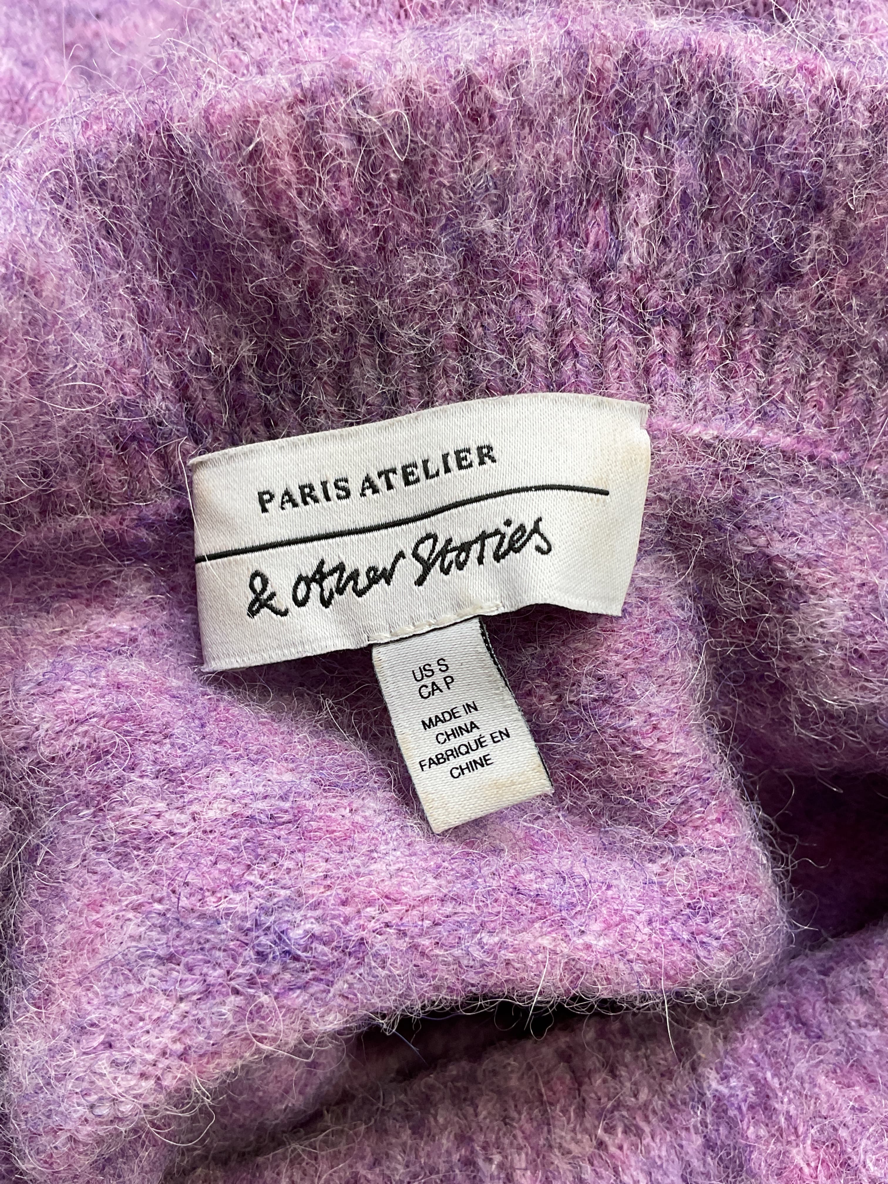 Marled Bobble Sleeve Sweater - Image 3