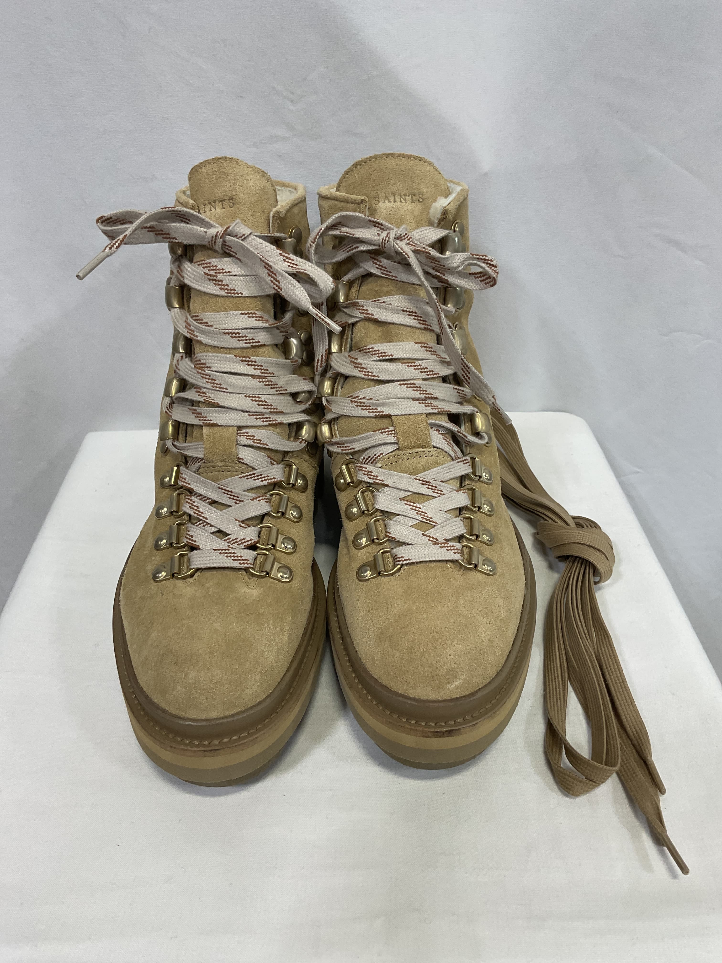 Wanda Shearling Bootie In Sand Brown - Image 2
