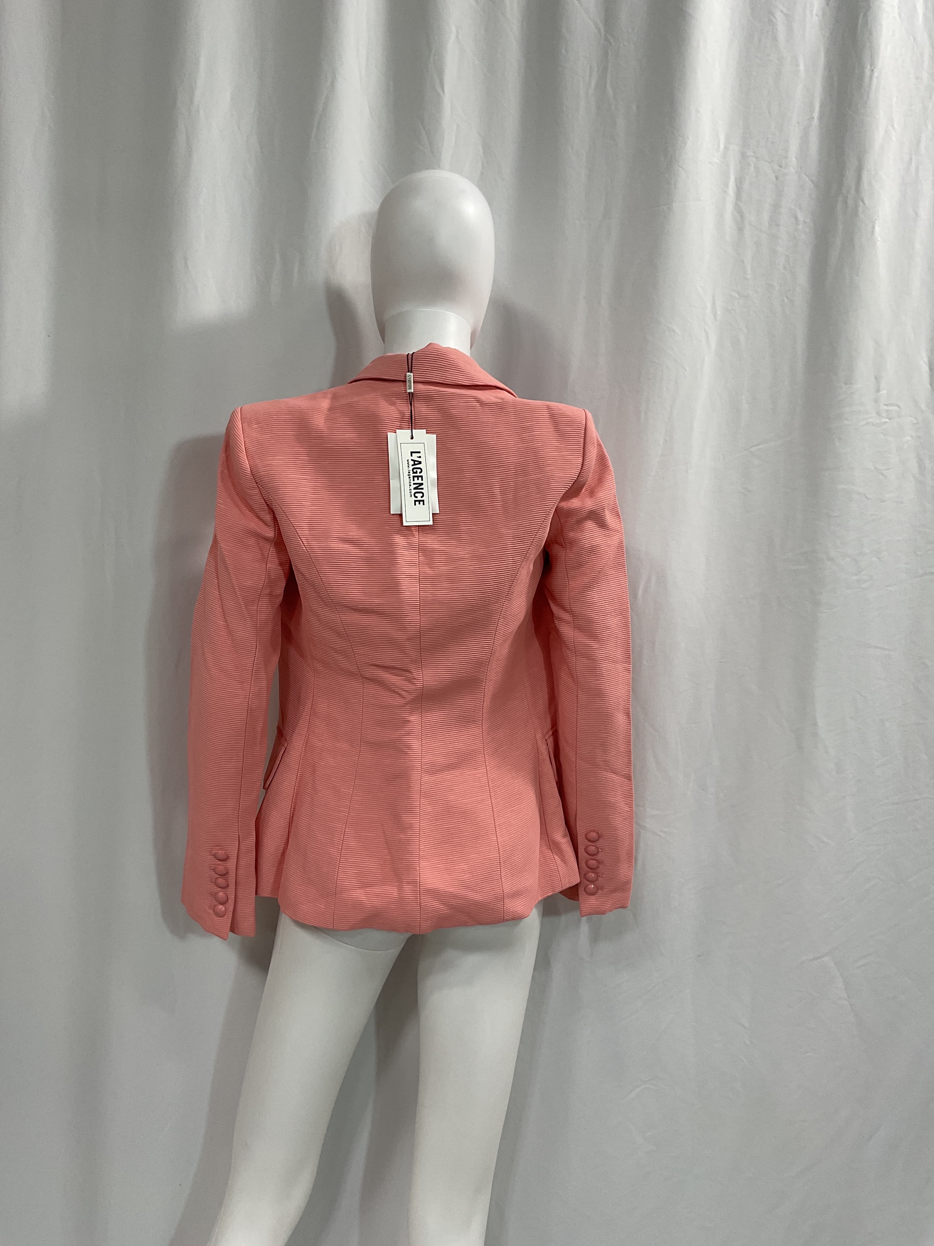 Kenzie Double Breasted Blazer In Rose Tan & Tropical - Image 3