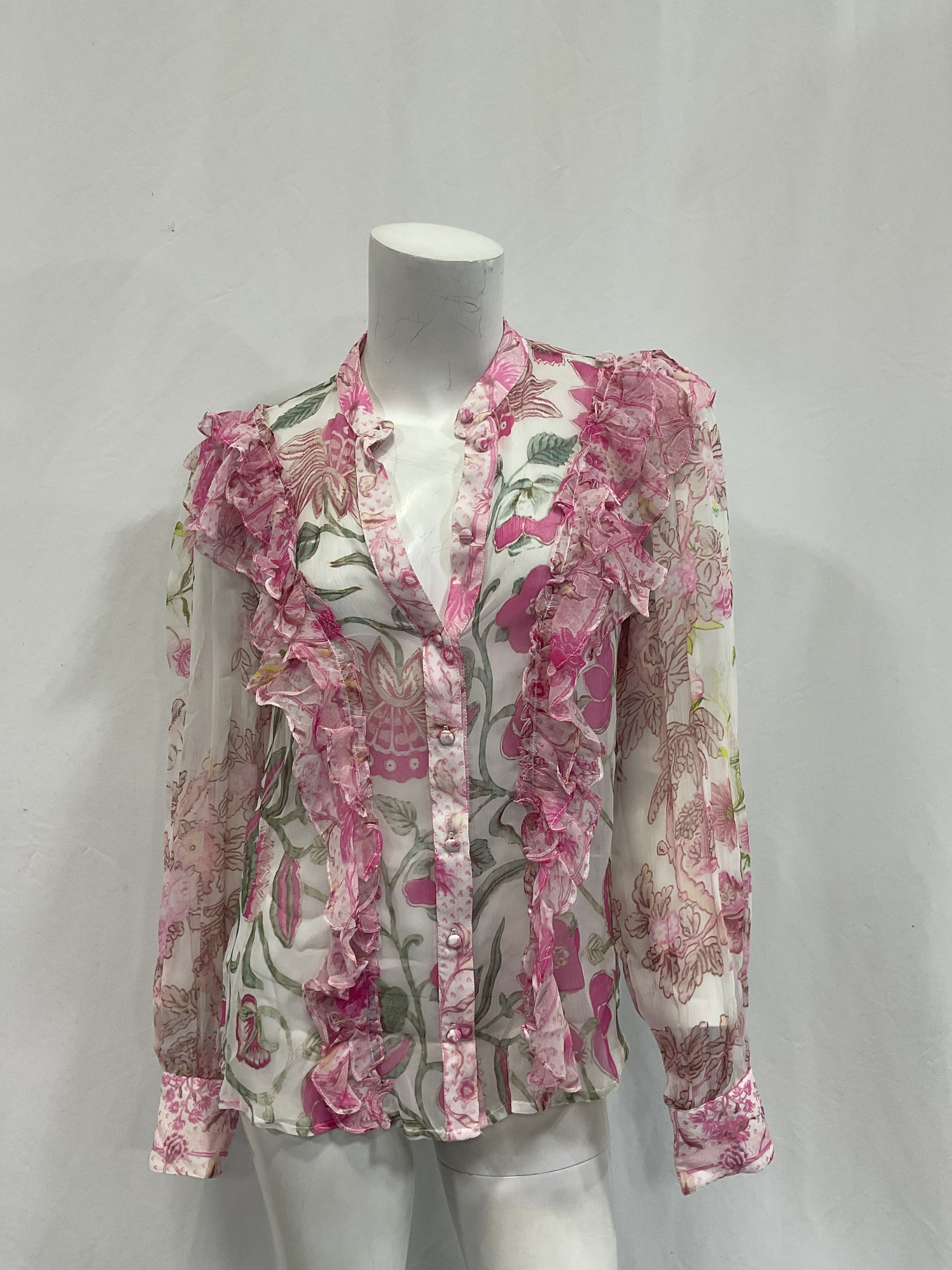 Tara Frilly Shirt In White - Image 4