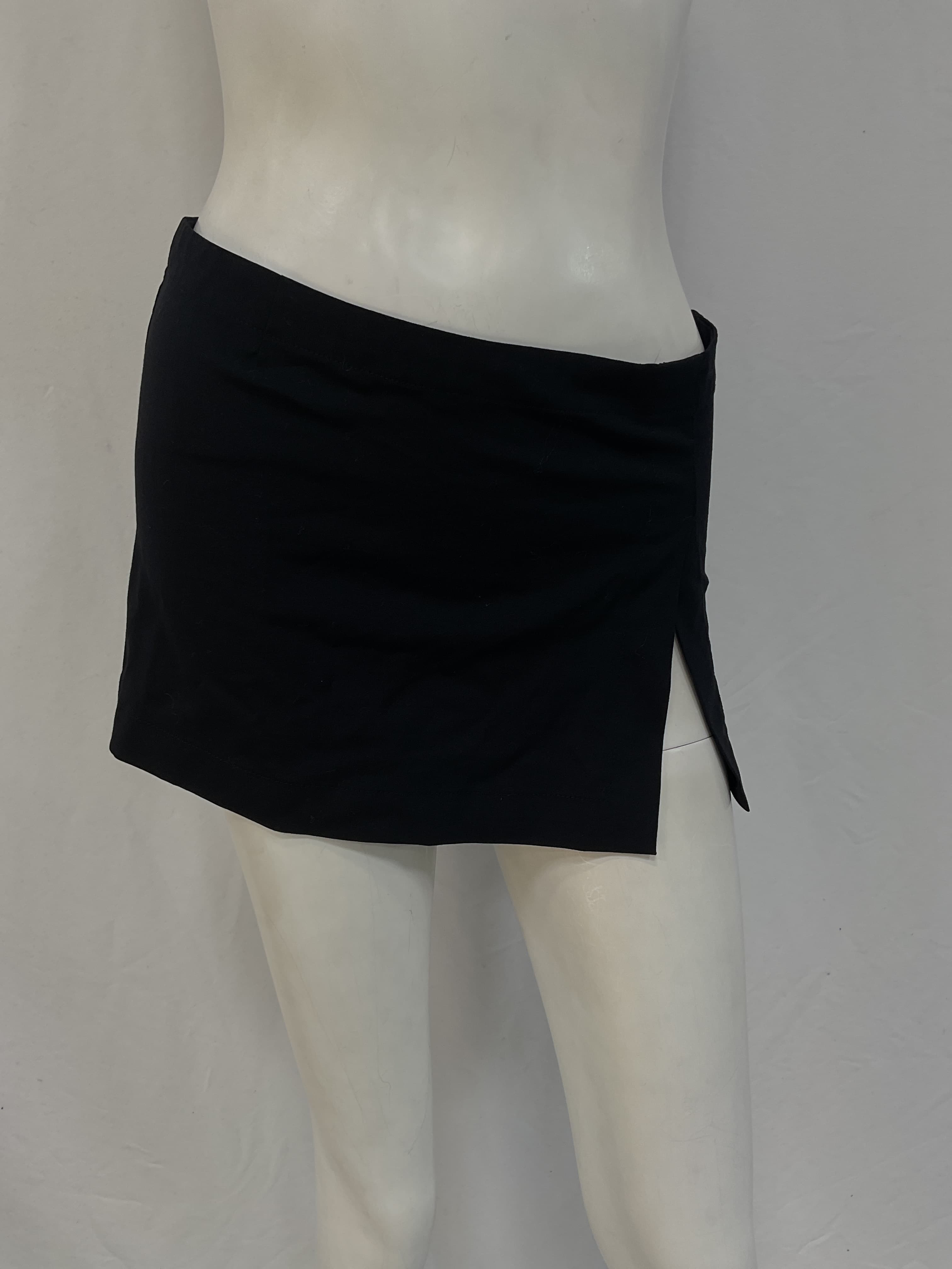 Micro Mini Skirt In Black - Image 2