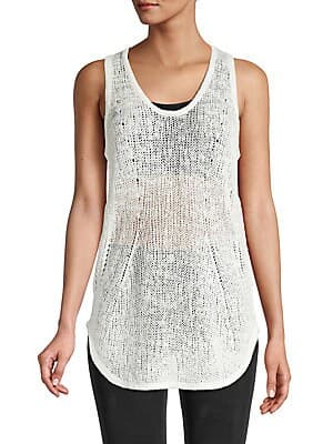 Silk Open-Knit Tank Top - Image 1