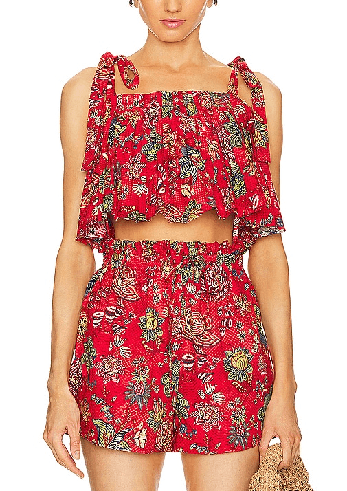 Ivy Tank In Hibiscus - Image 1