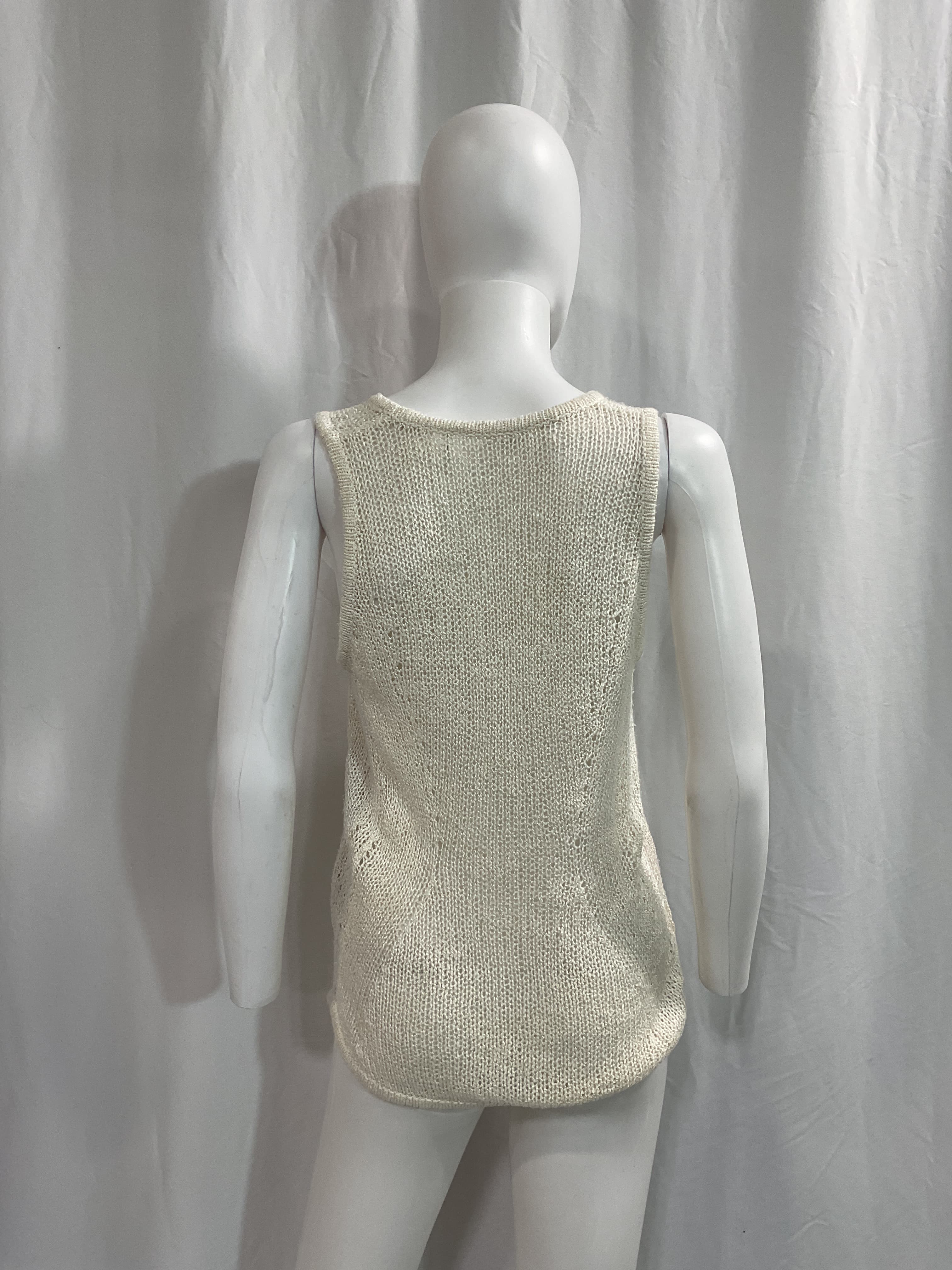 Silk Open-Knit Tank Top - Image 2
