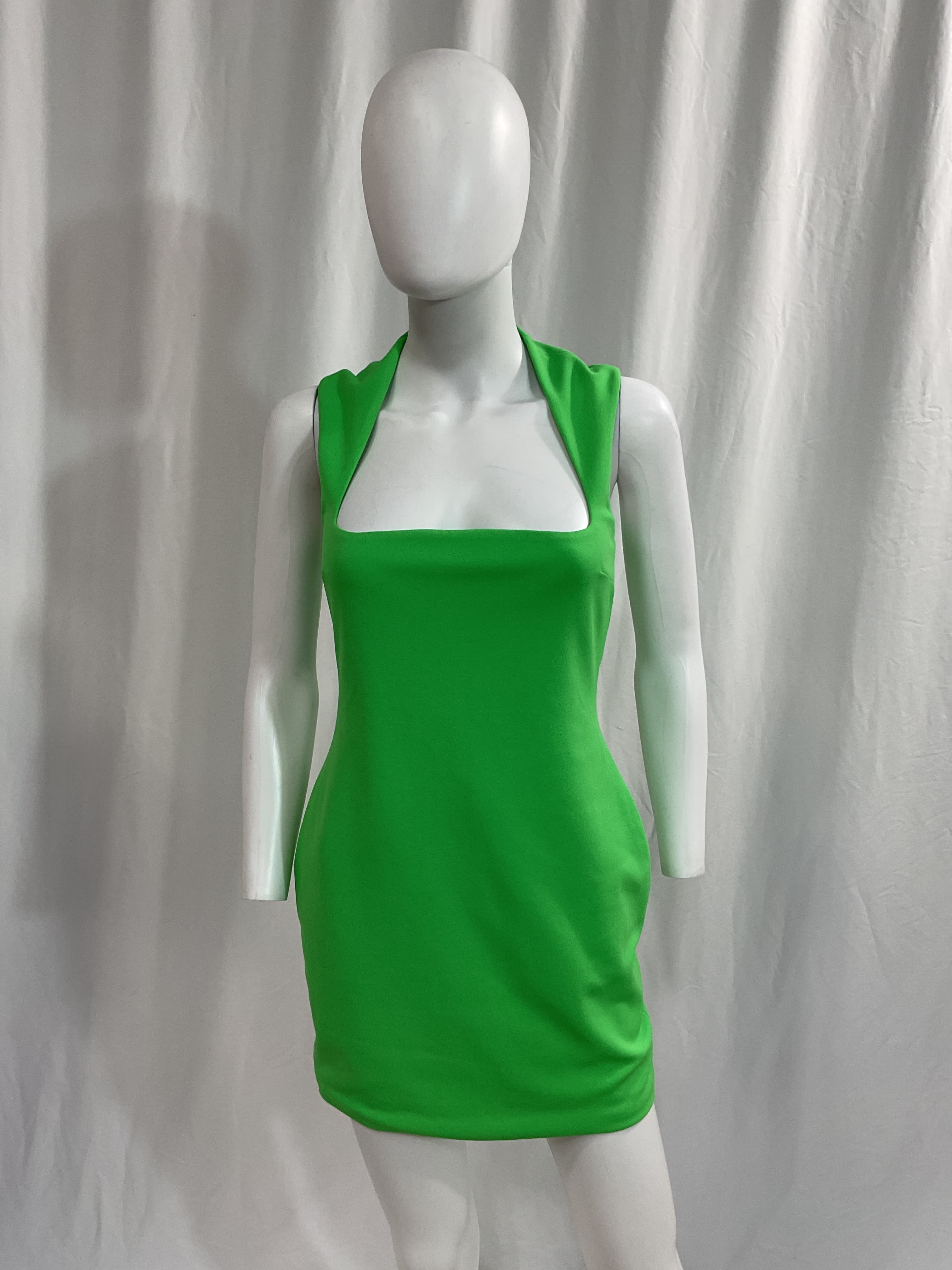 Cora Mini Dress In Bright Green - Image 2