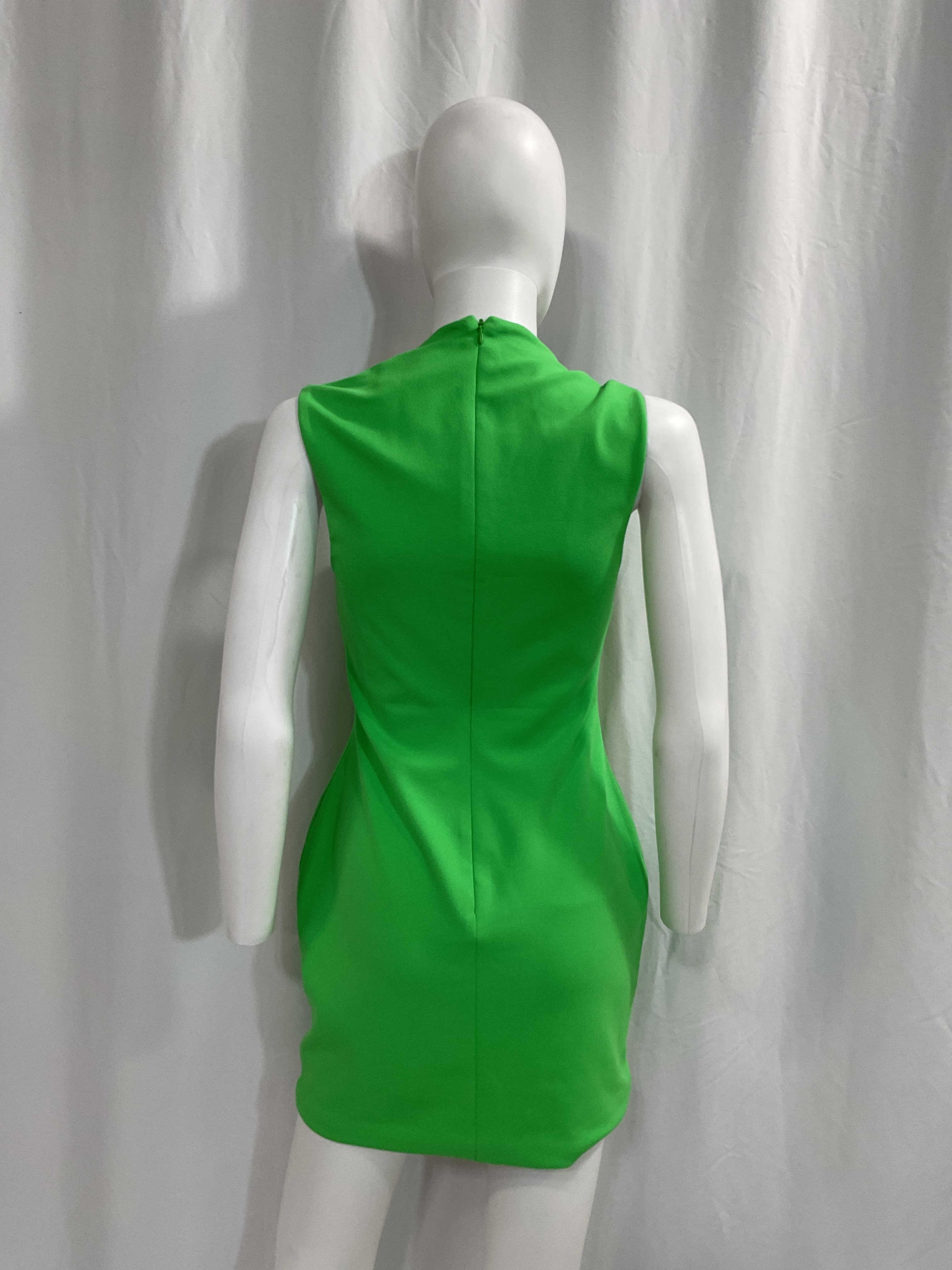 Cora Mini Dress In Bright Green - Image 3