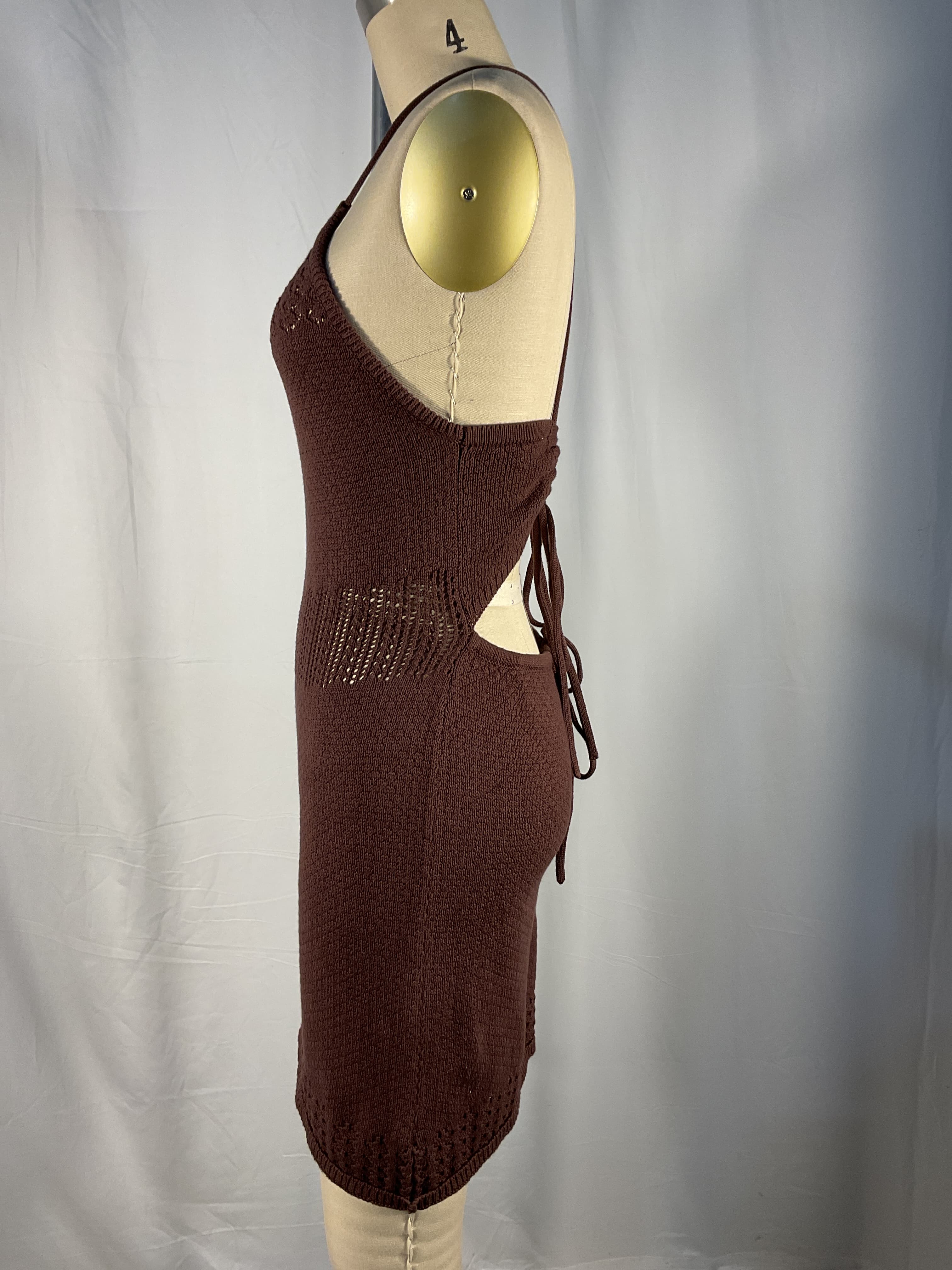 Calypso Crochet Open Back Mini Dress - Image 3