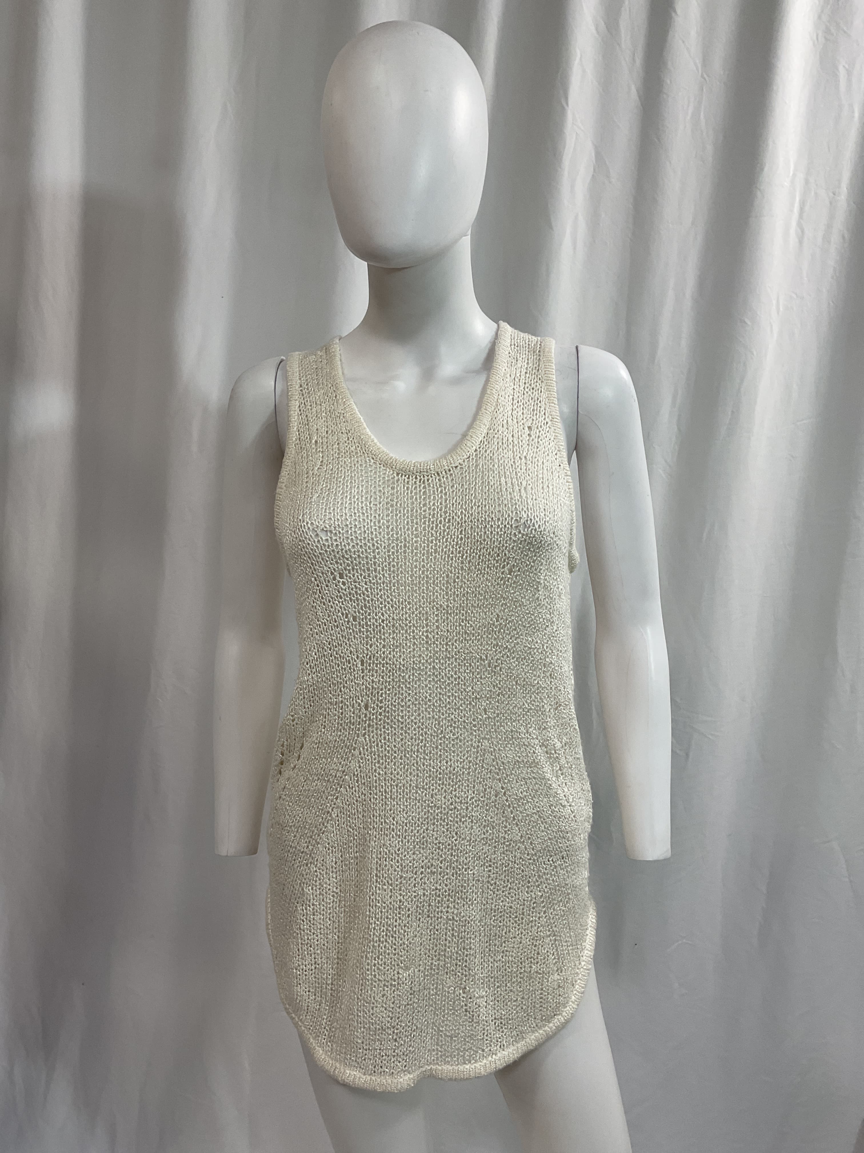 Silk Open-Knit Tank Top - Image 4