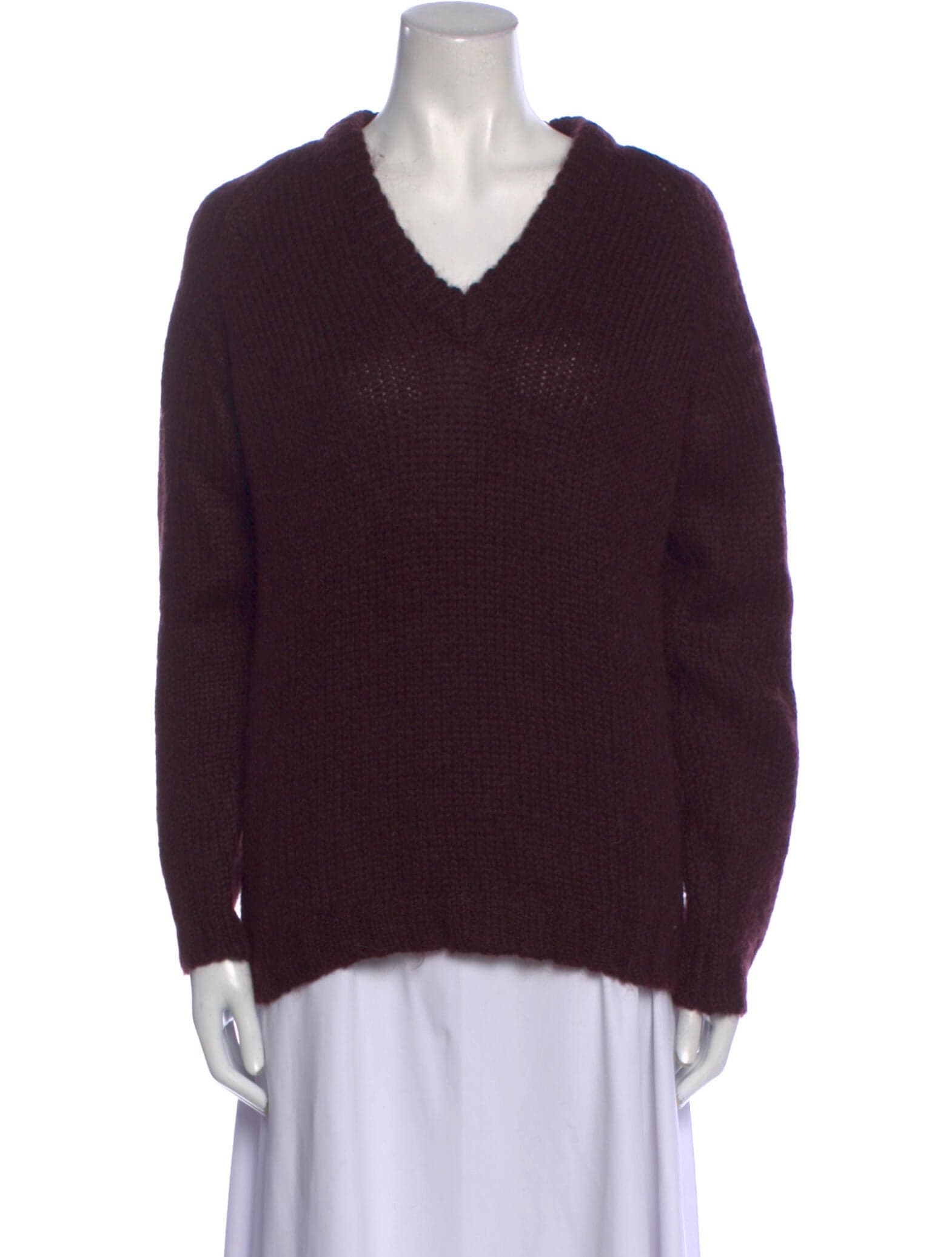 Mohair V-Neck Sweater - Image 1