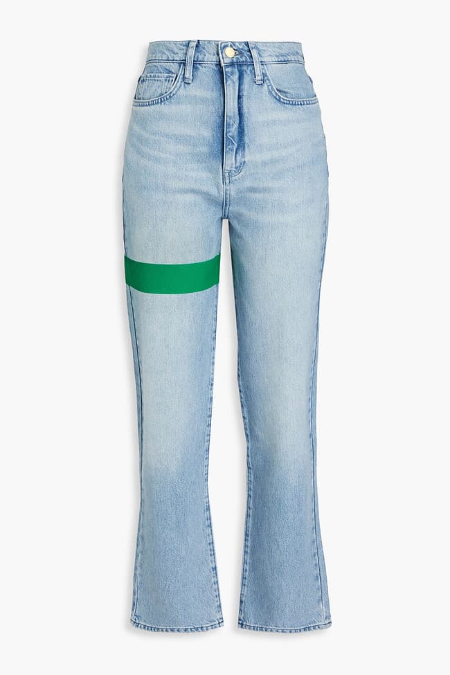 Ms. Triarchy Printed High-Rise Straight-Leg Jeans - Image 1