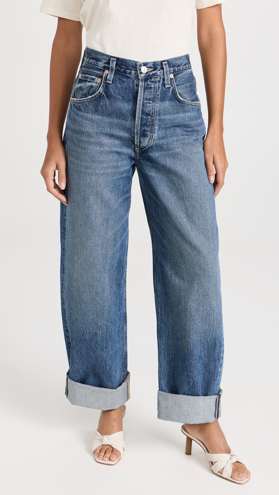 Ayla Baggy Cuffed Crop Jeans - Image 1