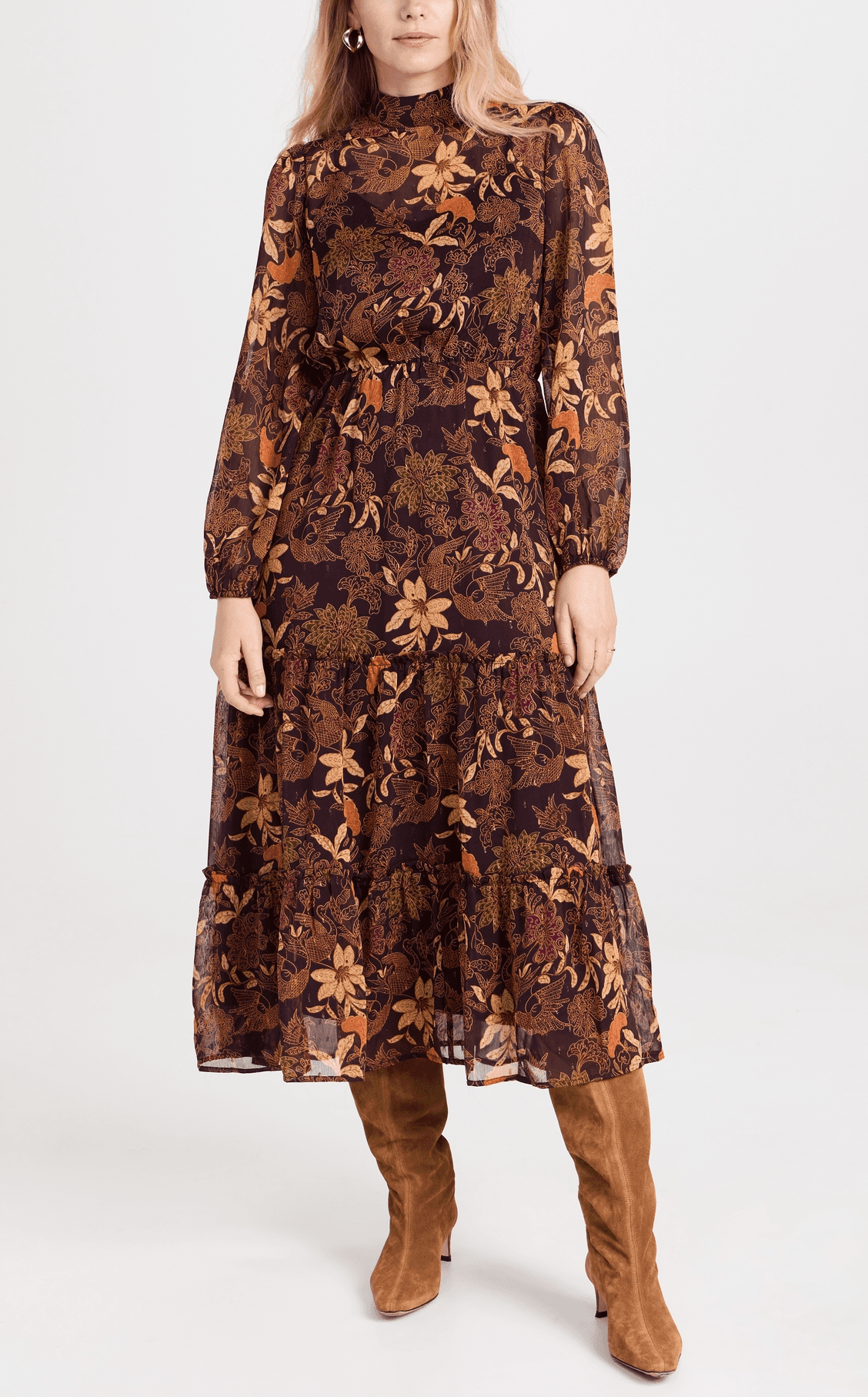 Wild Bergamot Long Sleeve Maxi Dress - Image 1